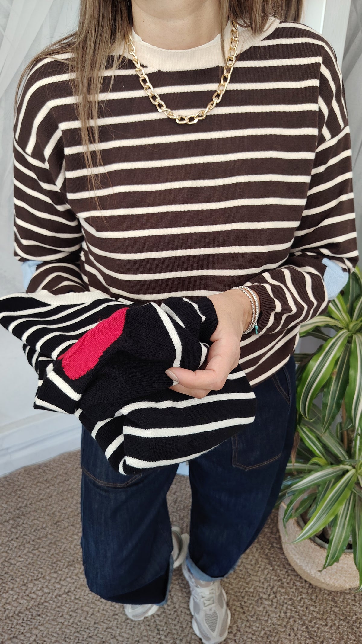 Pull righe con cuore