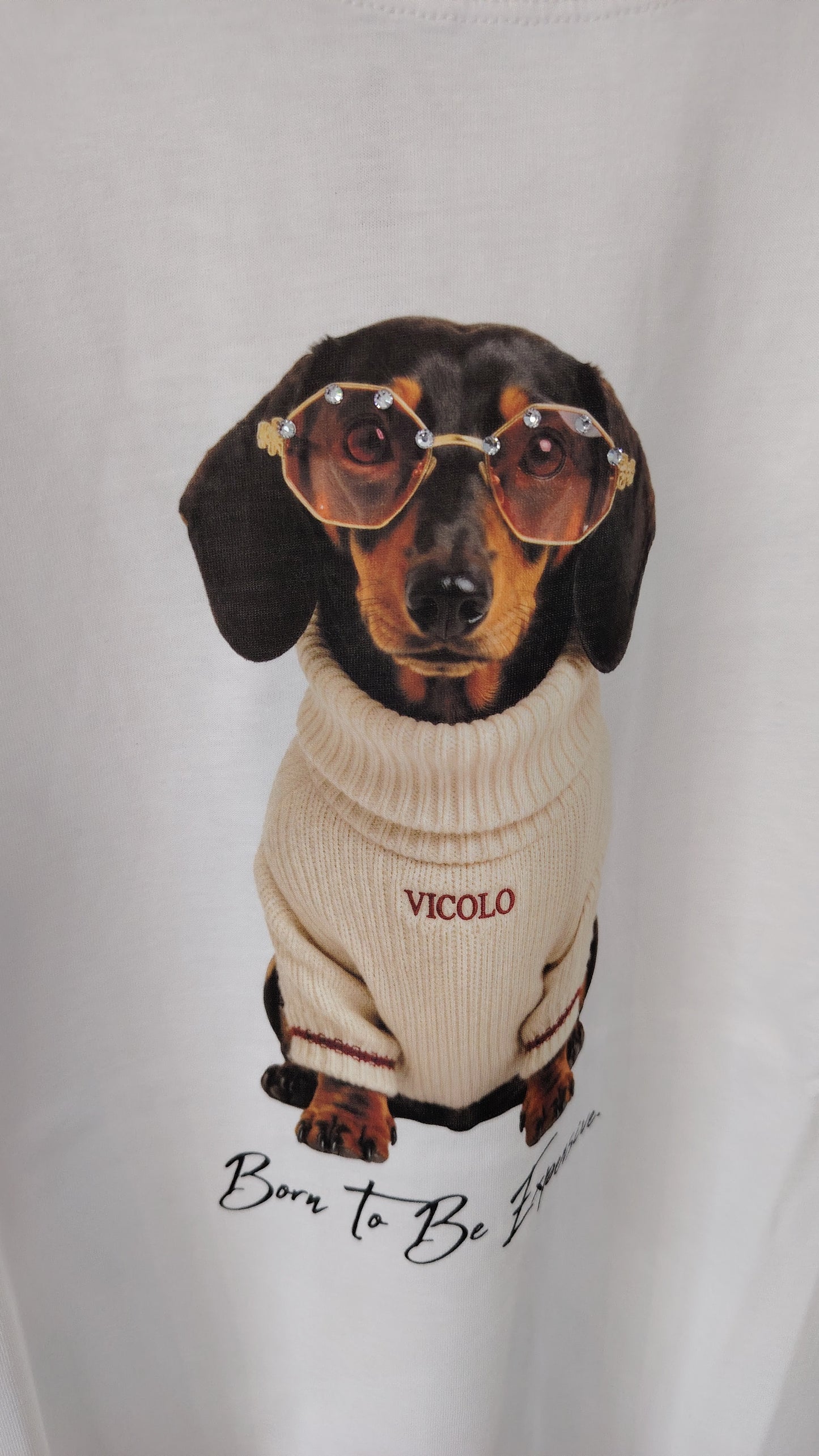 T-shirt Vicolo bassotto occhiali