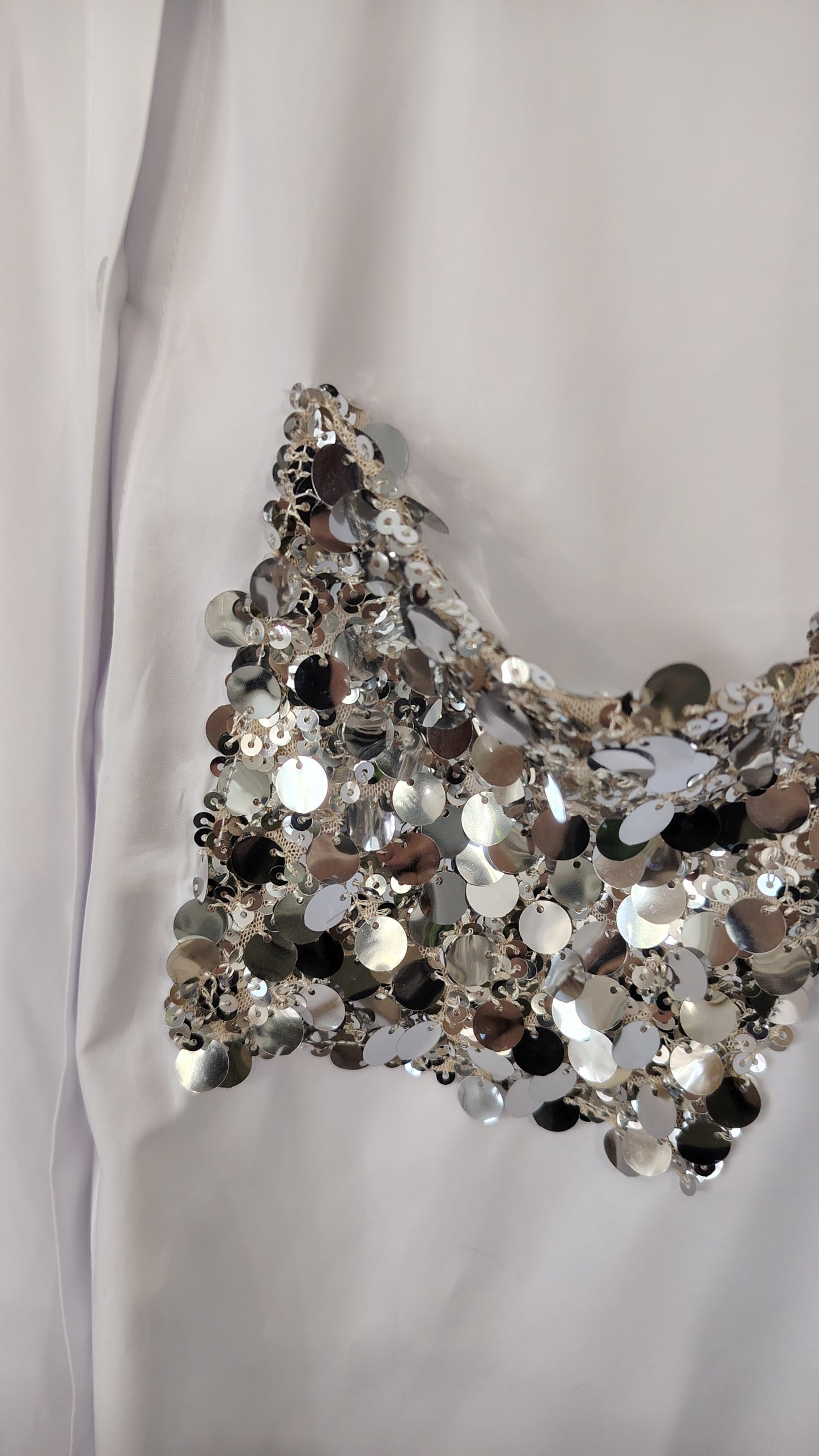 Camicia con tasca paiettes