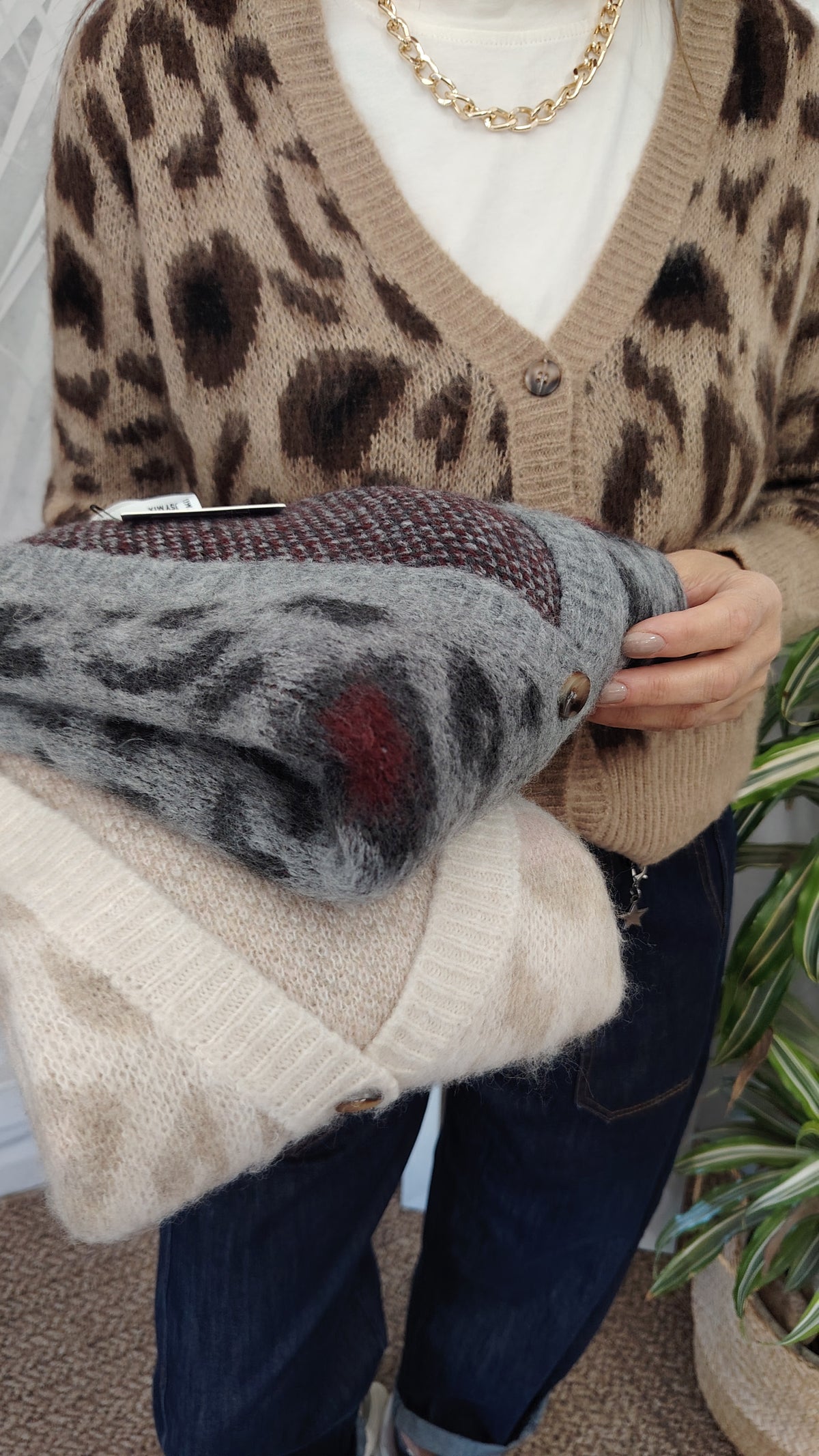 Cardigan animalier
