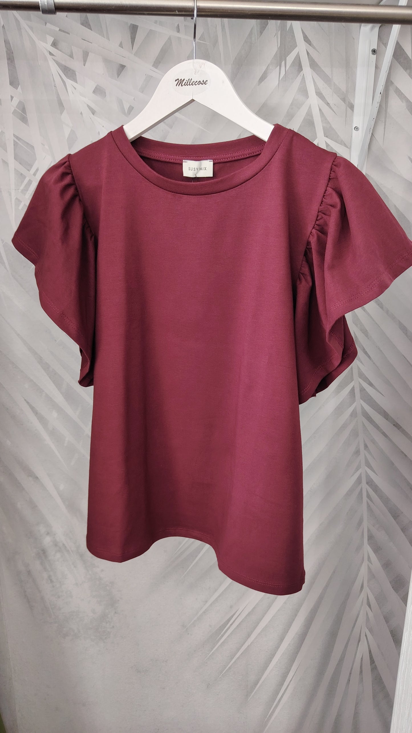 Maglia maniche rouches