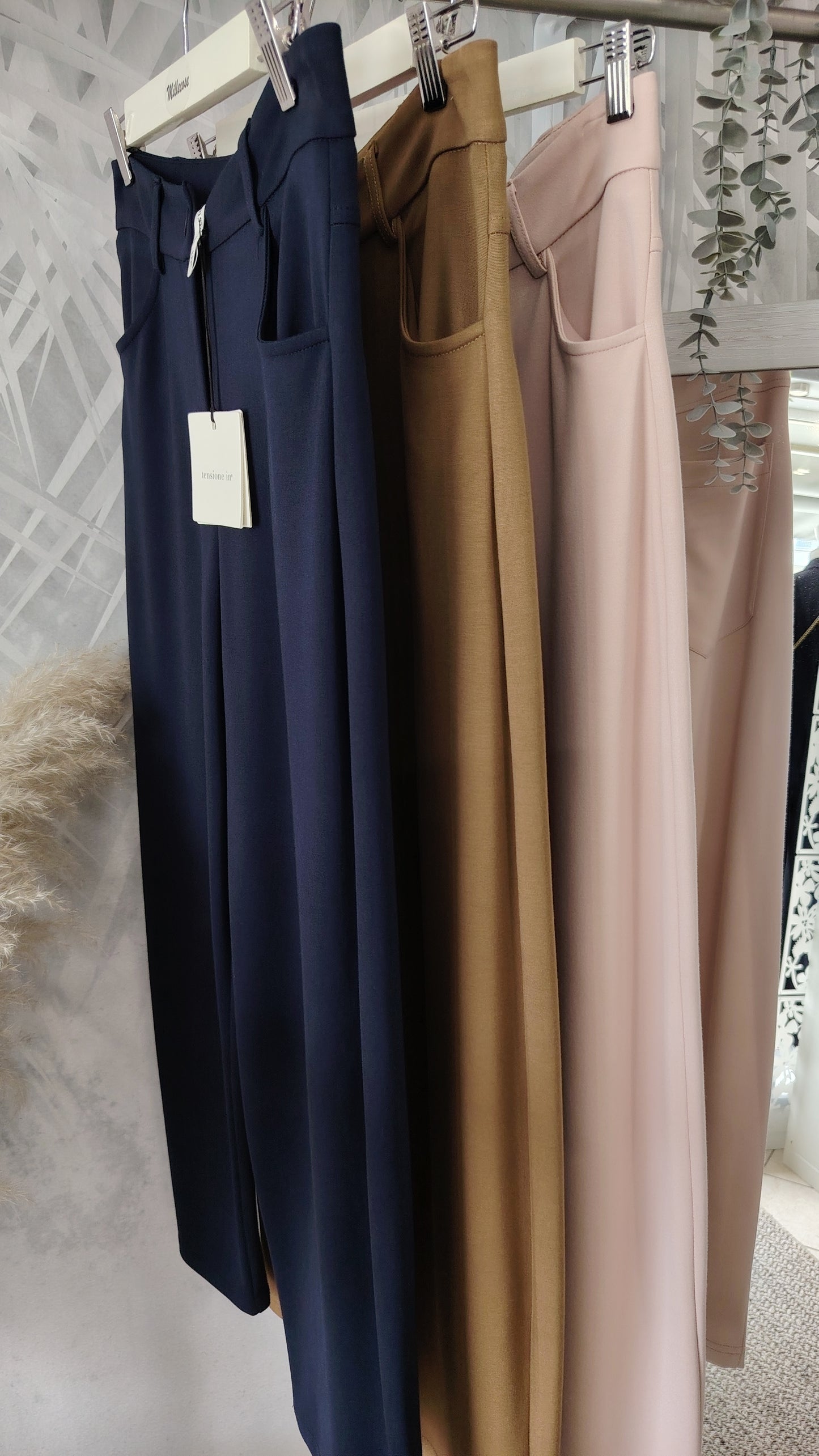 Pantalone morbido punto Milano leggero