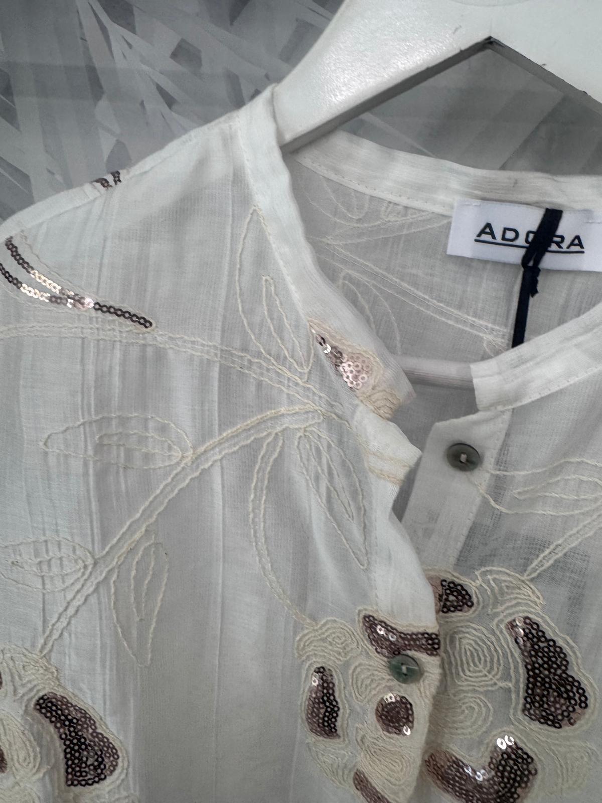 Camicia con ricami paillettes