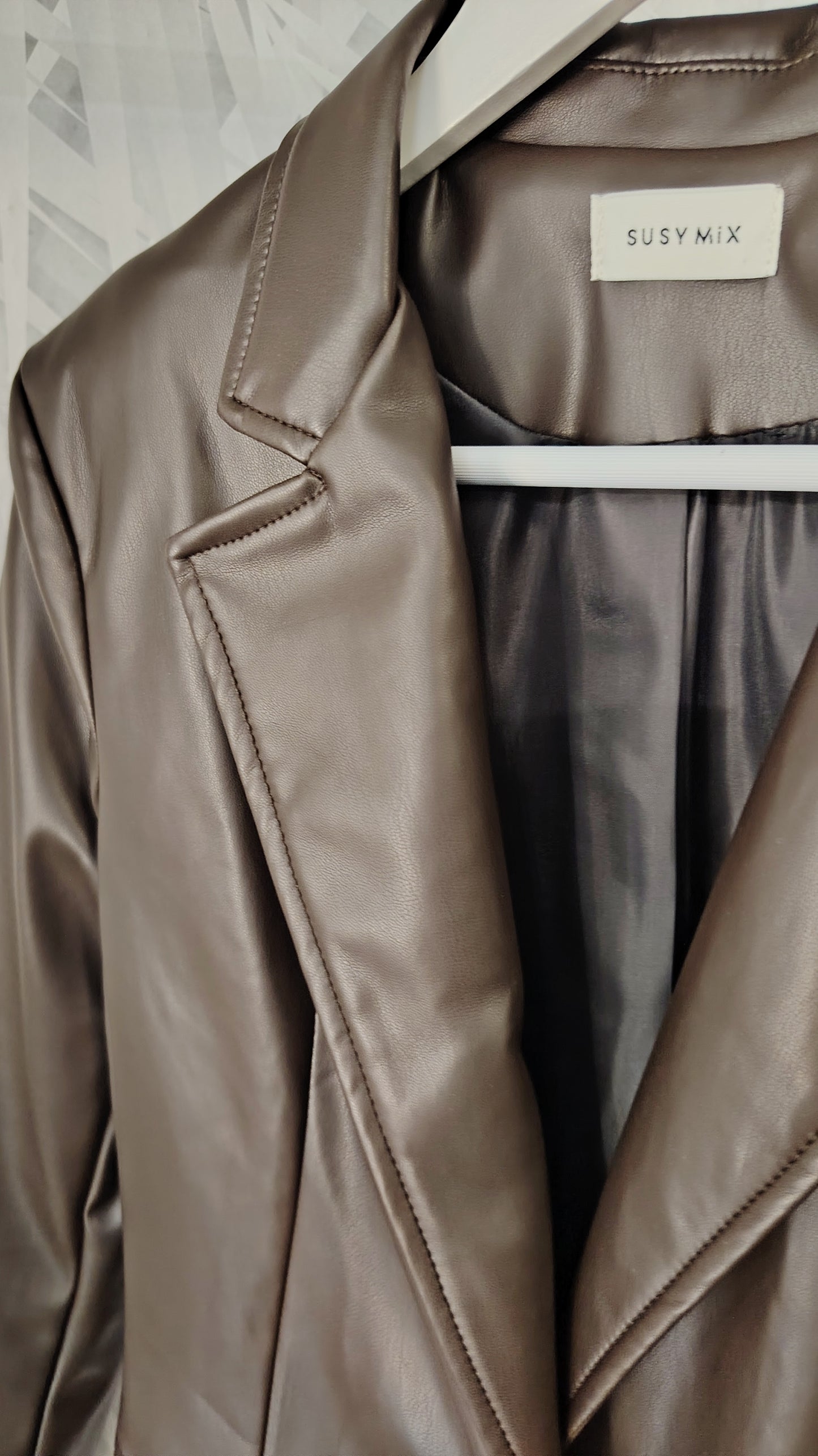 Blazer ecopelle moro