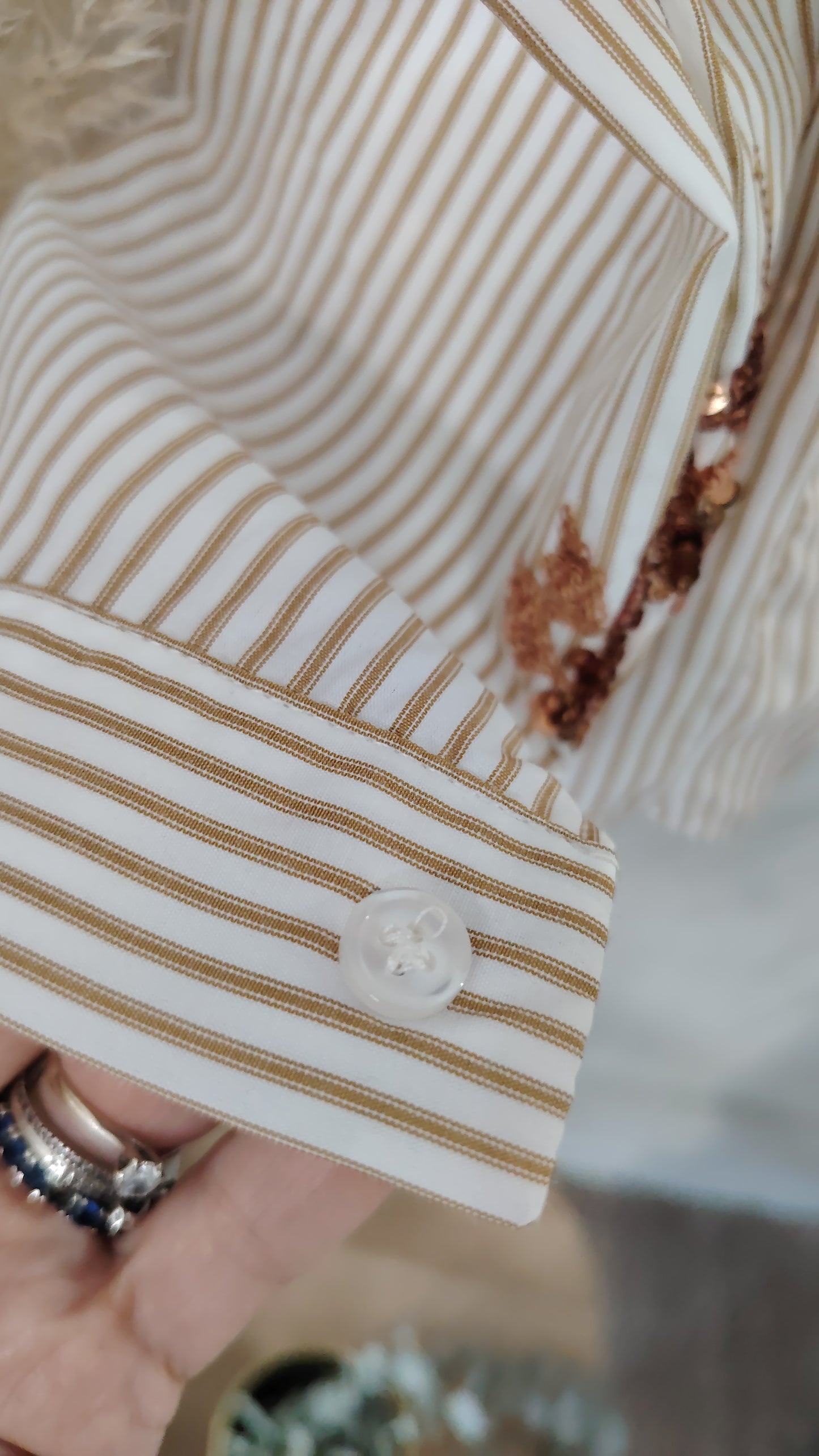 Camicia gessata con paillettes