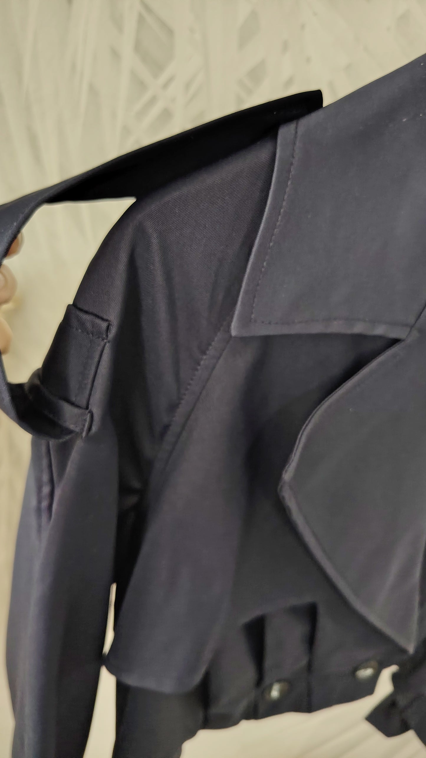 Trench corto blu