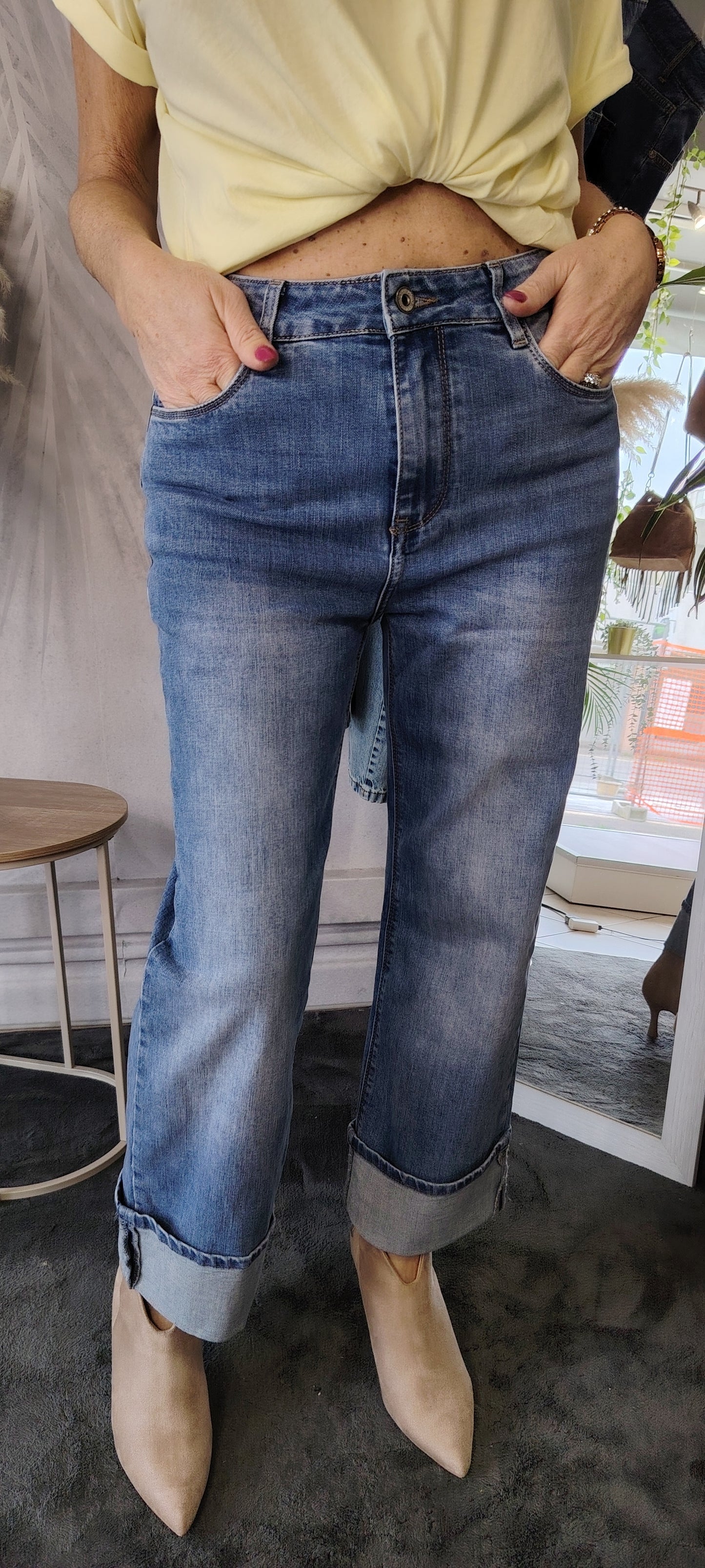Jeans orlo alto