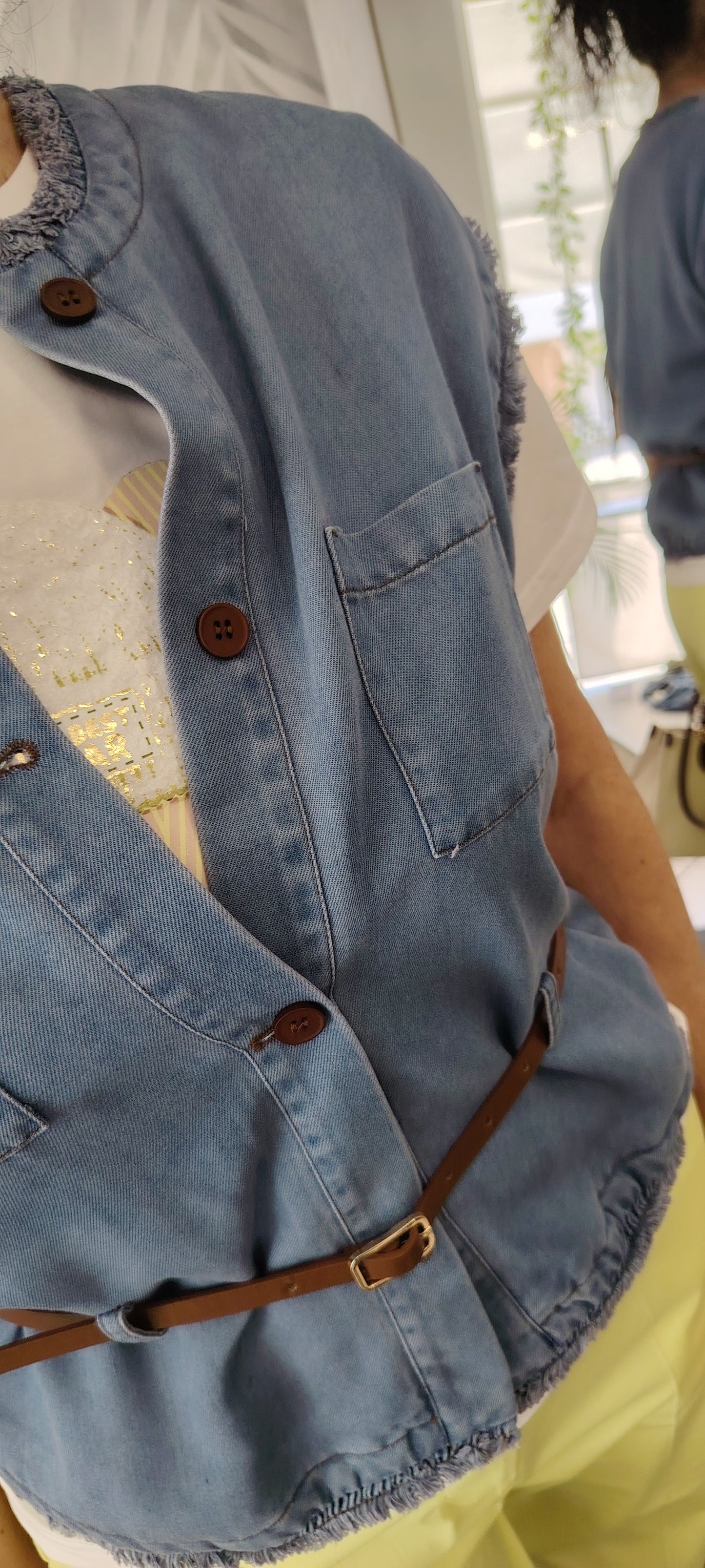 Gilet denim leggero