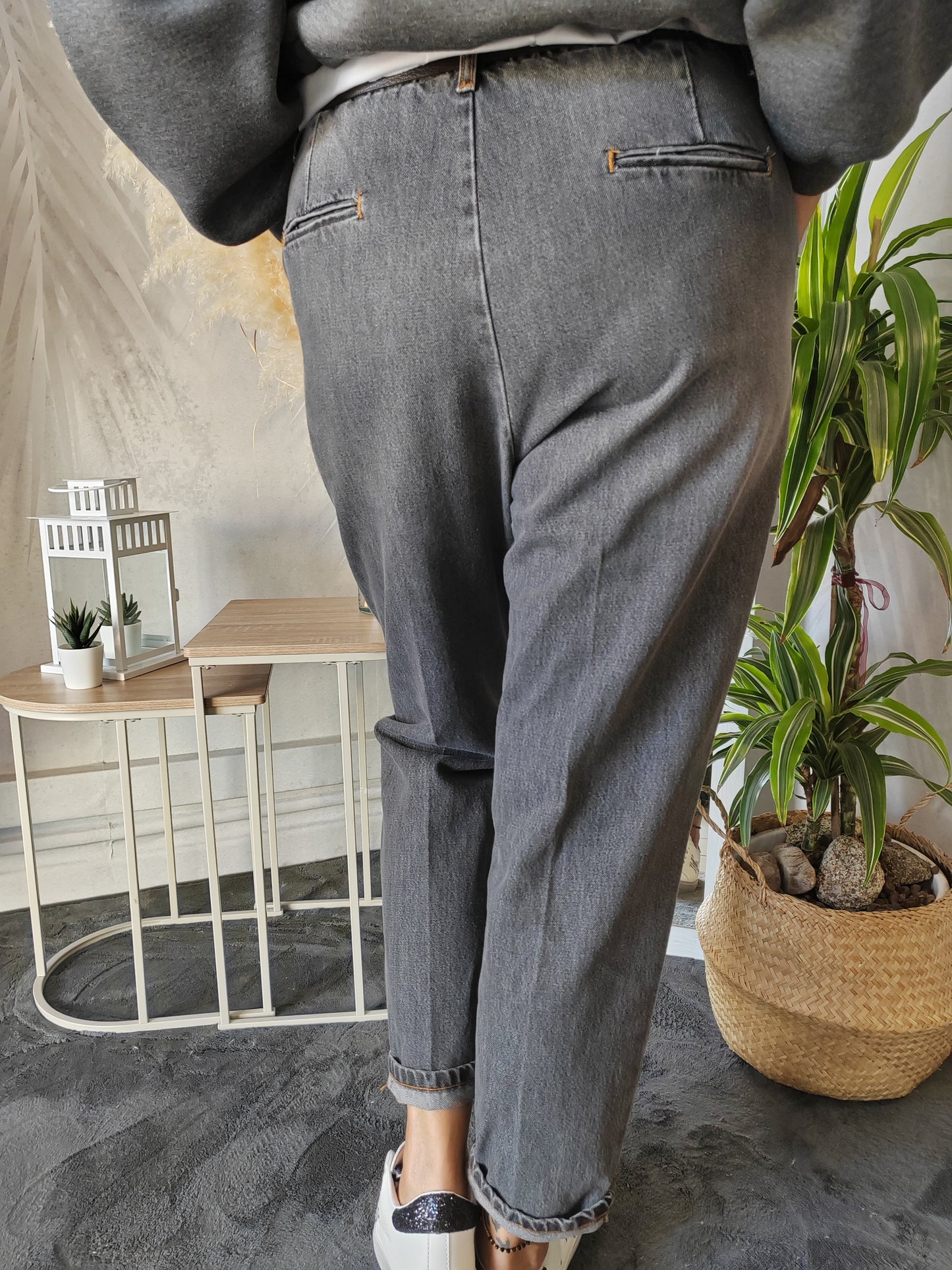 Pantalone denim elasticato