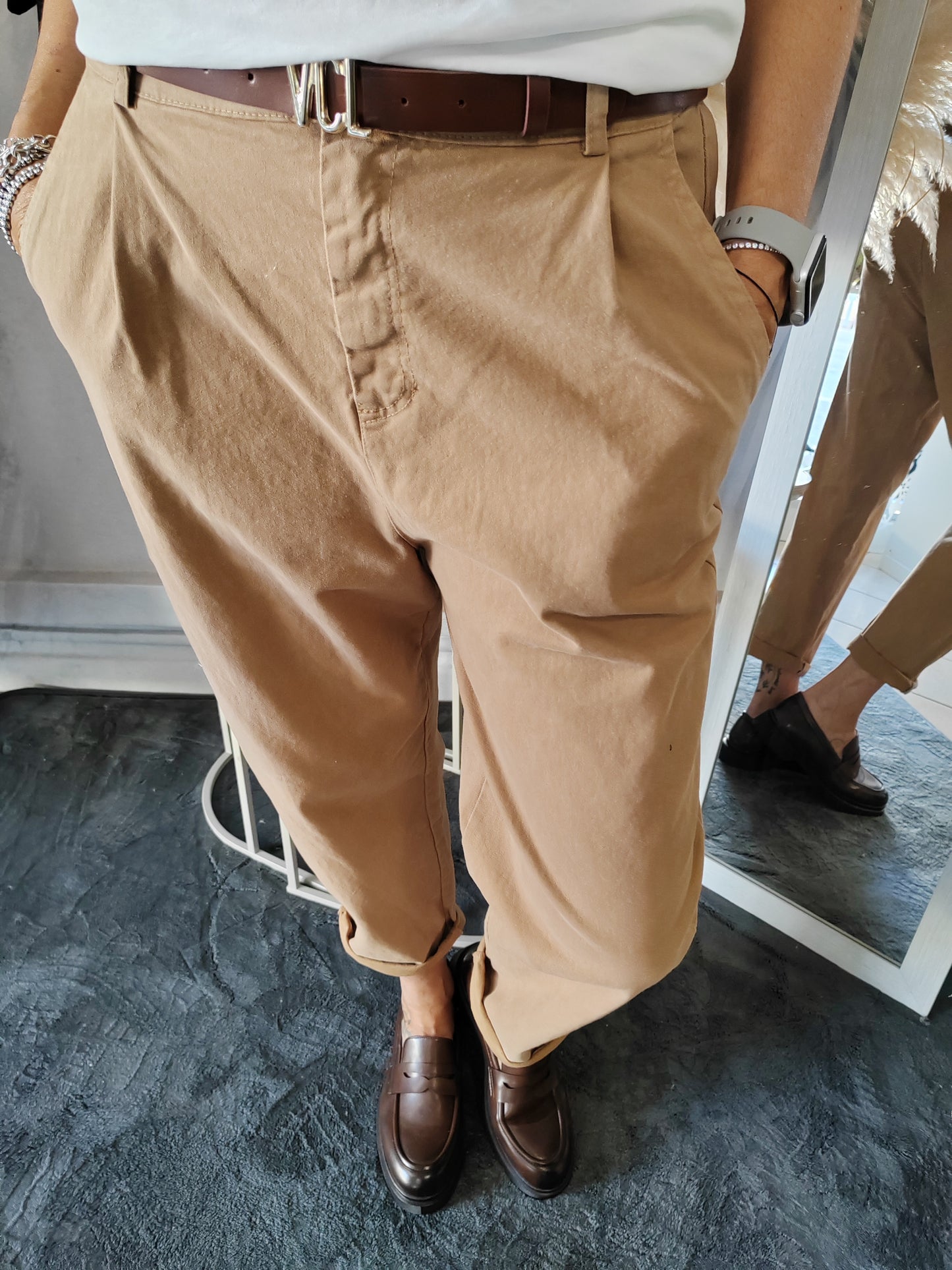 Pantalone baggy cotone