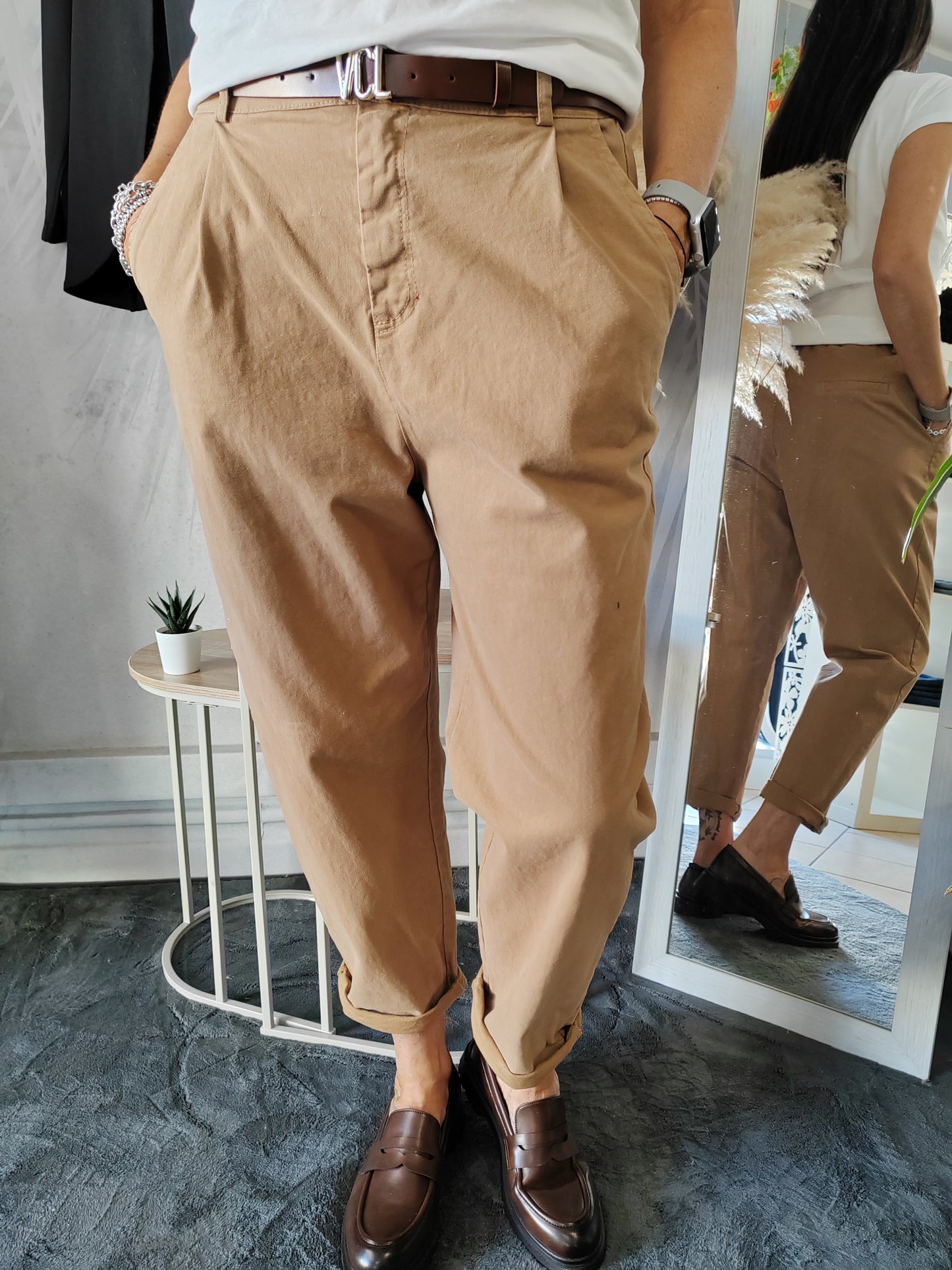 Pantalone baggy cotone