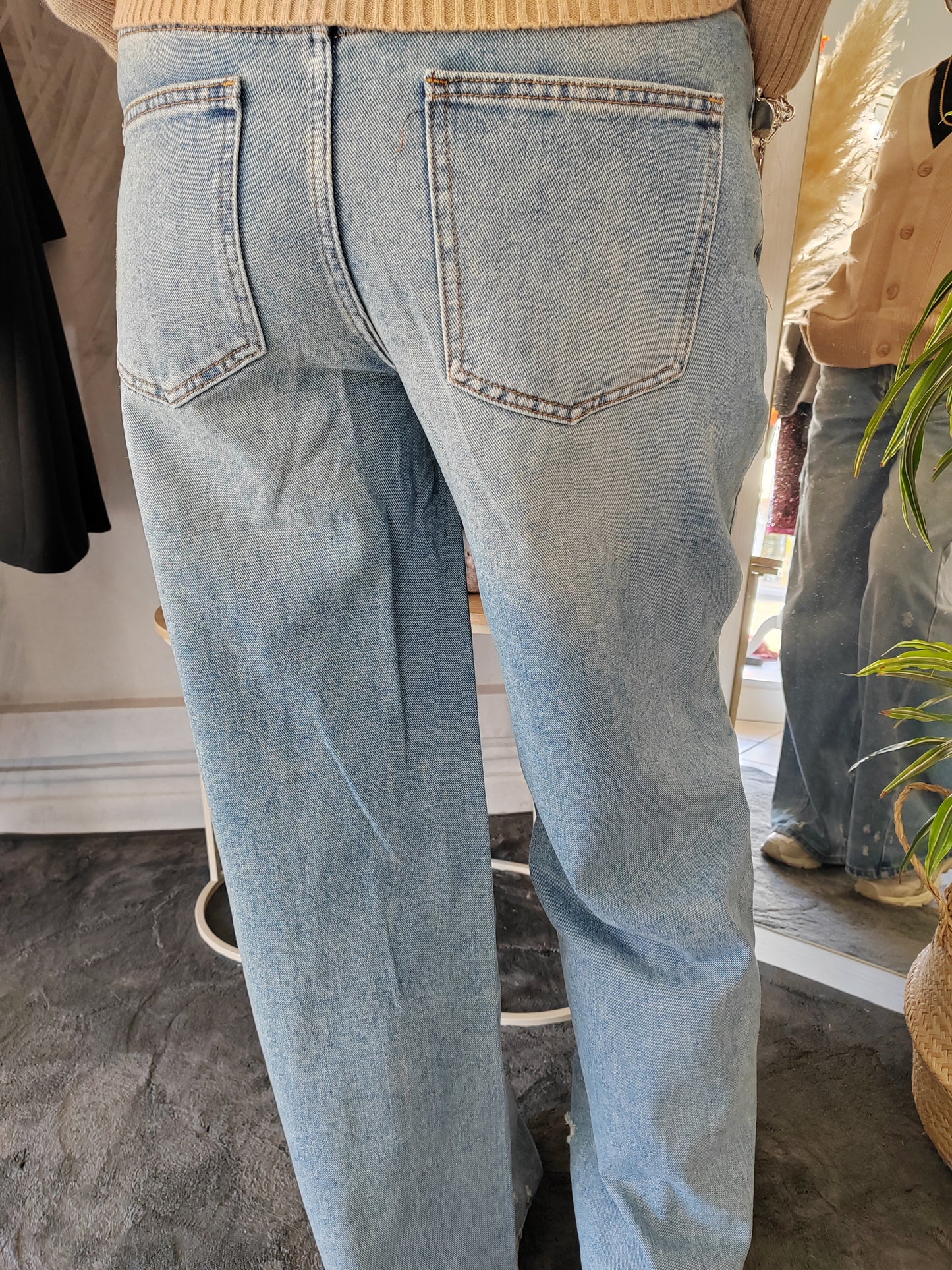 Jeans palazzo sdrucito