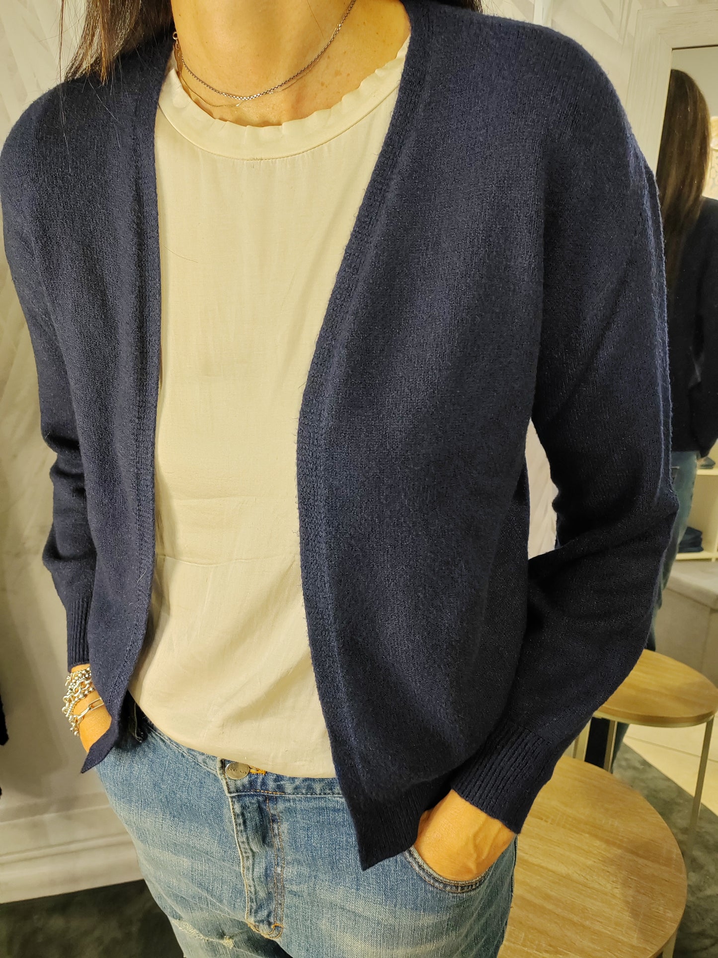 Cardigan misto viscosa