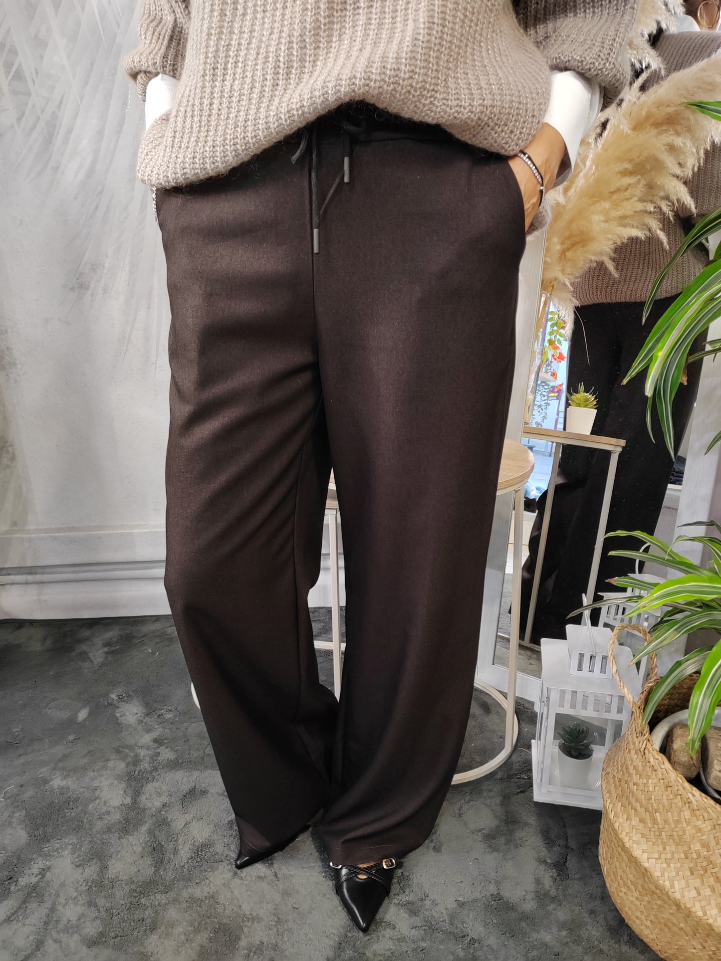 Pantalone palazzo jogger