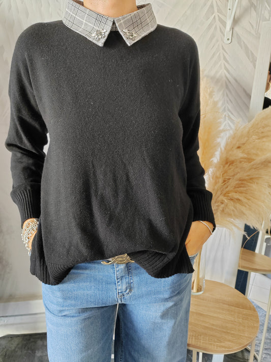 Pull colletto camicia