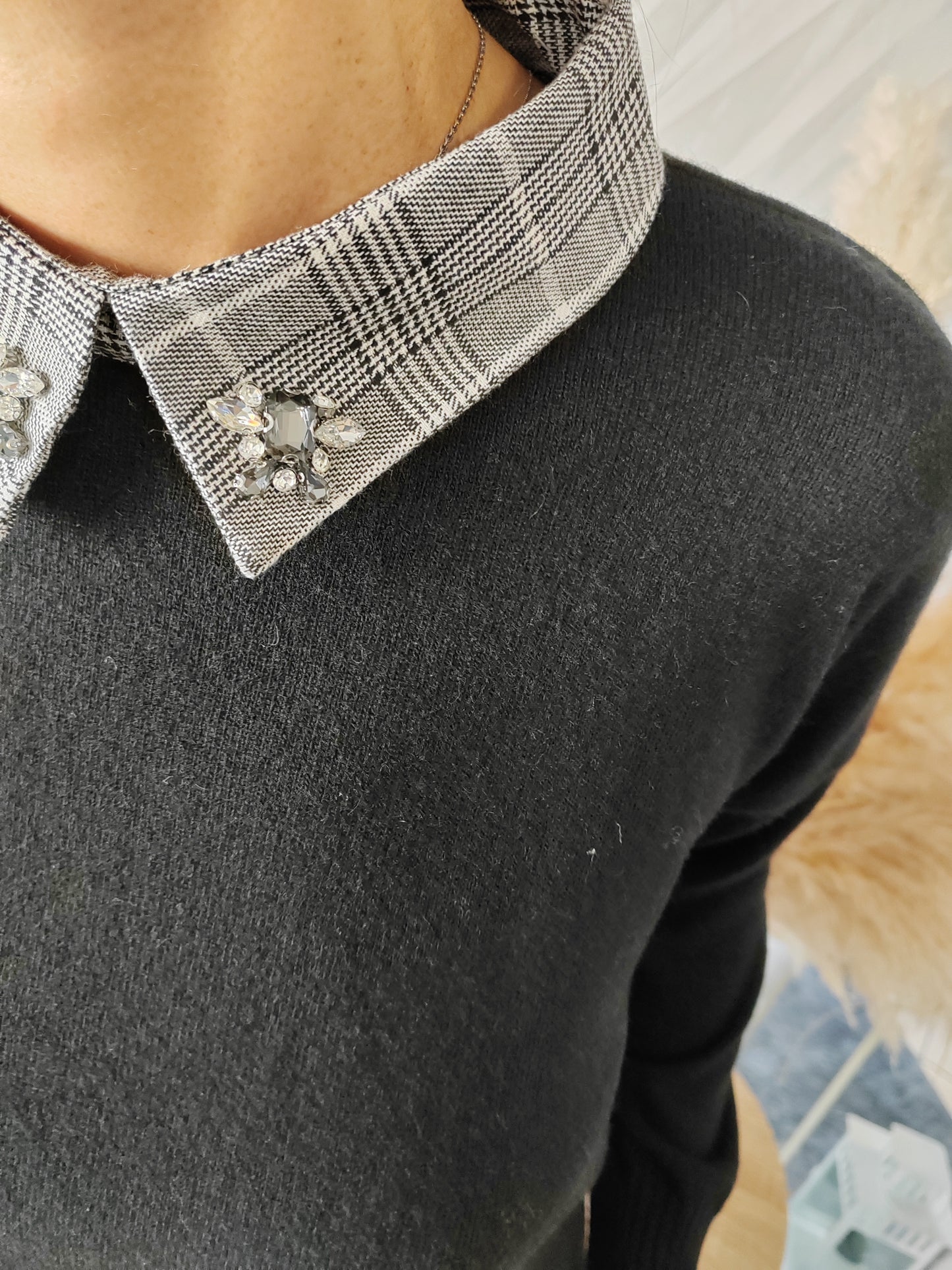 Pull colletto camicia