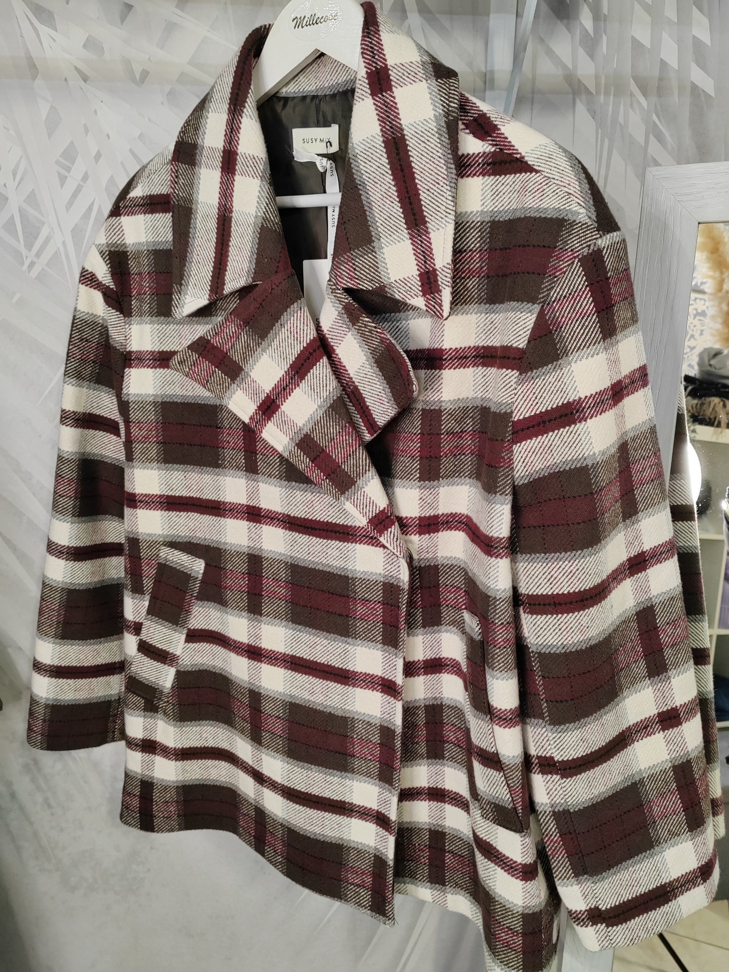 Cappotto corto tartan