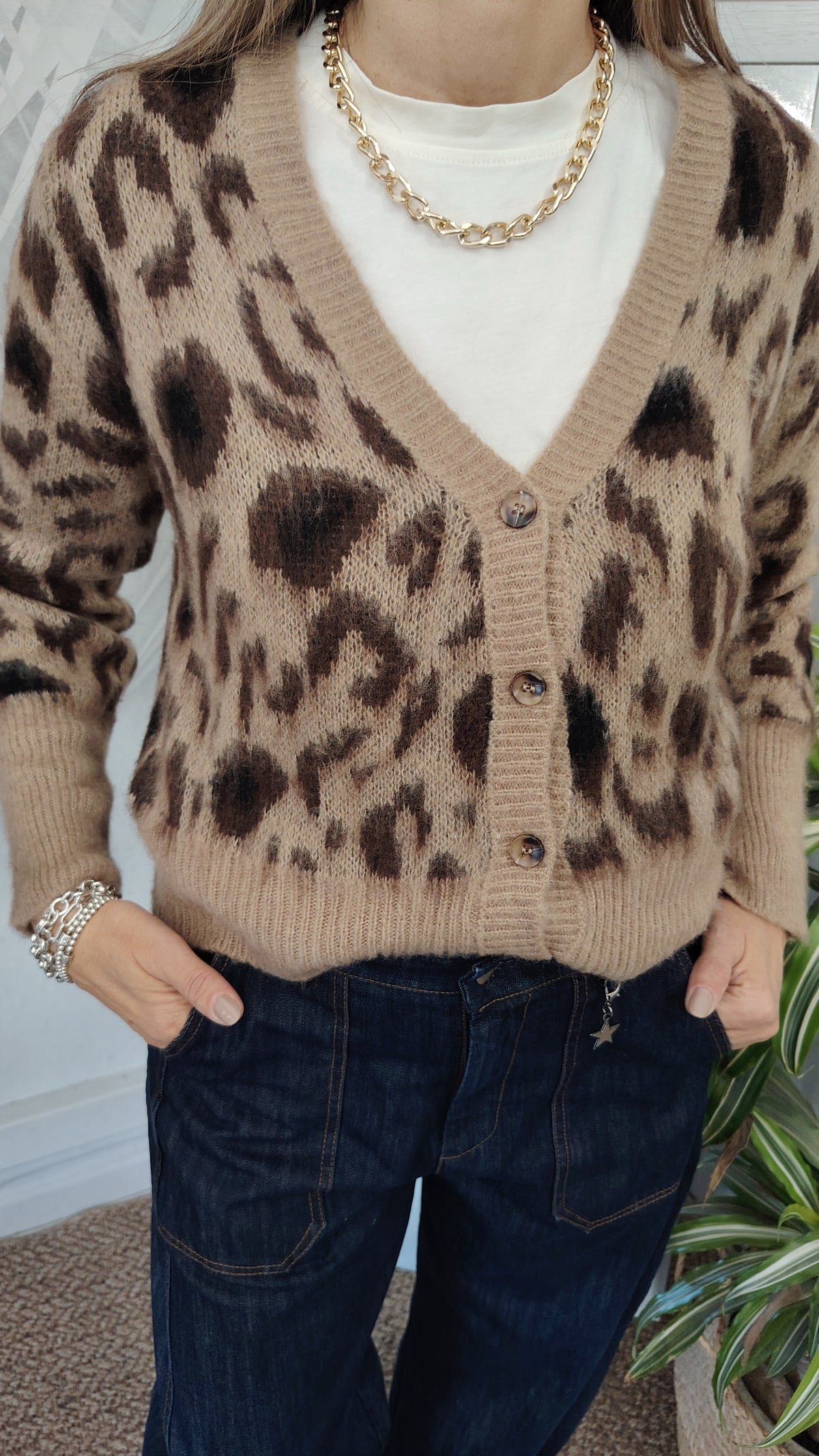 Cardigan animalier