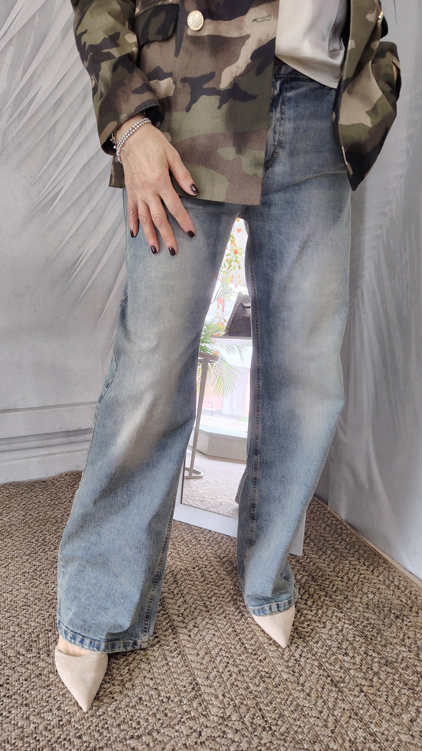 Jeans straigh leg Erika sabbiato