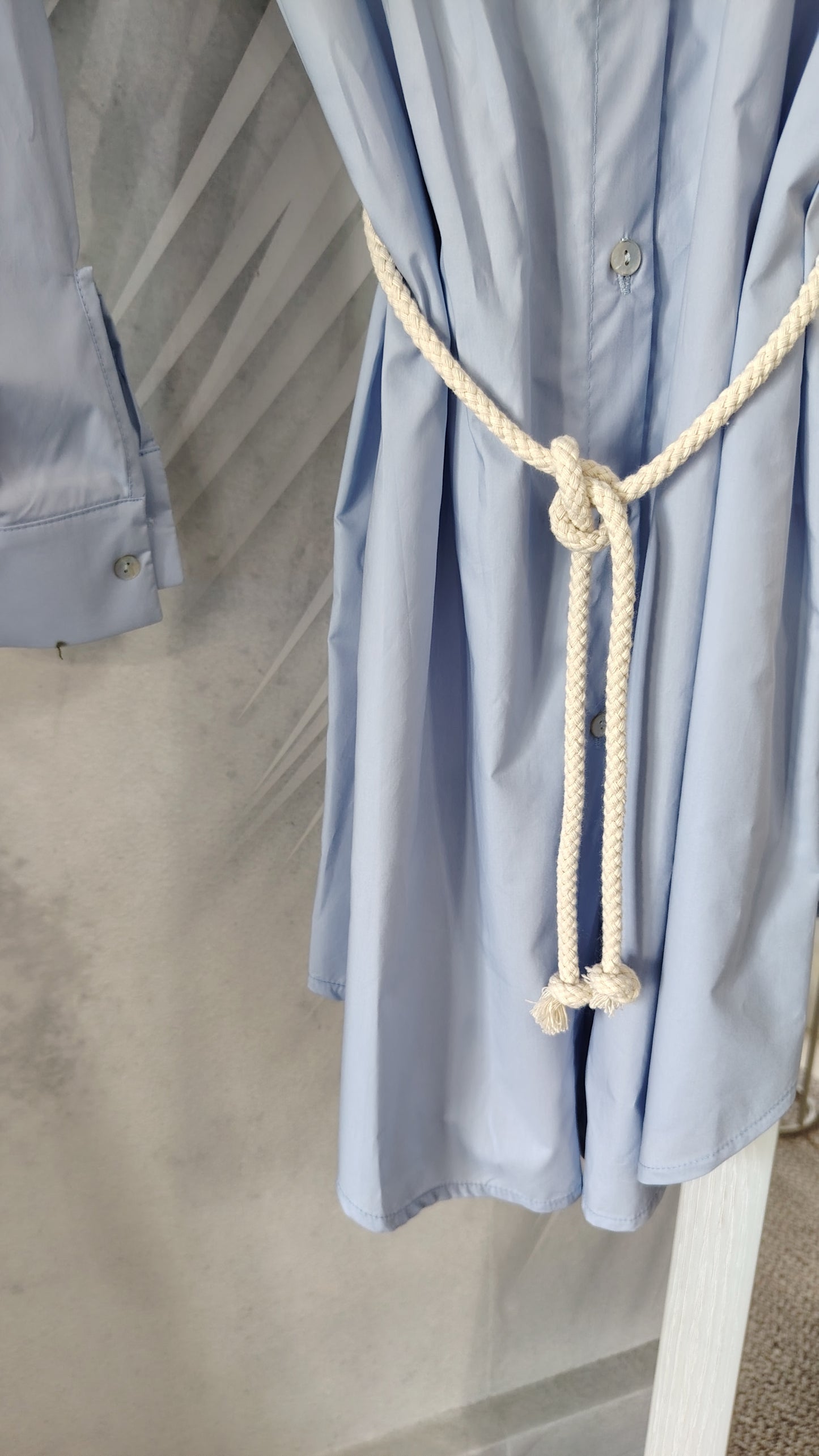 Maxi camicia con tasca paillettes