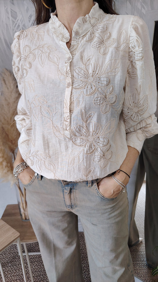Camicia coreana ricami