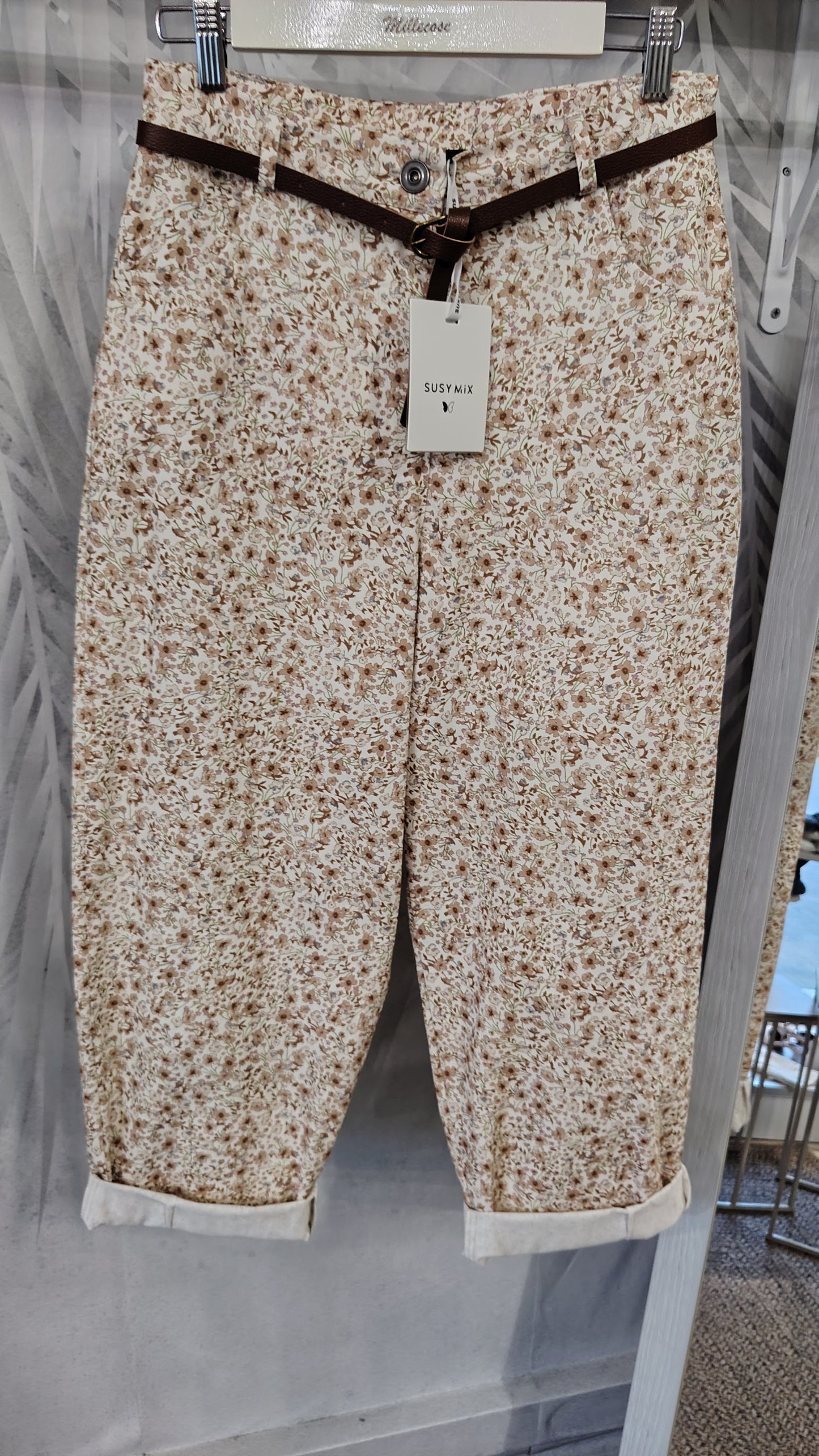 Pantalone ovetto a fiori