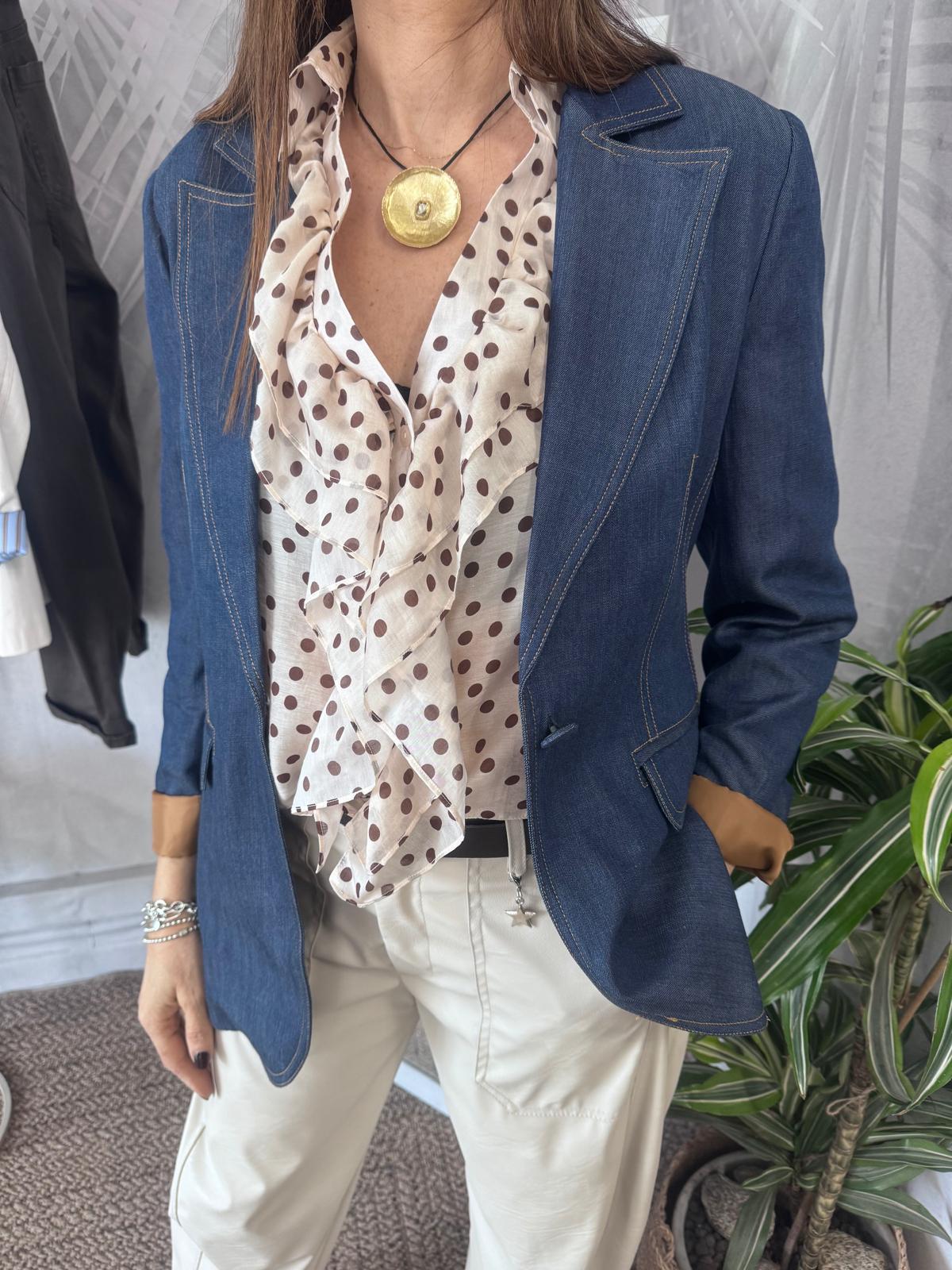 Giacca in denim foderata