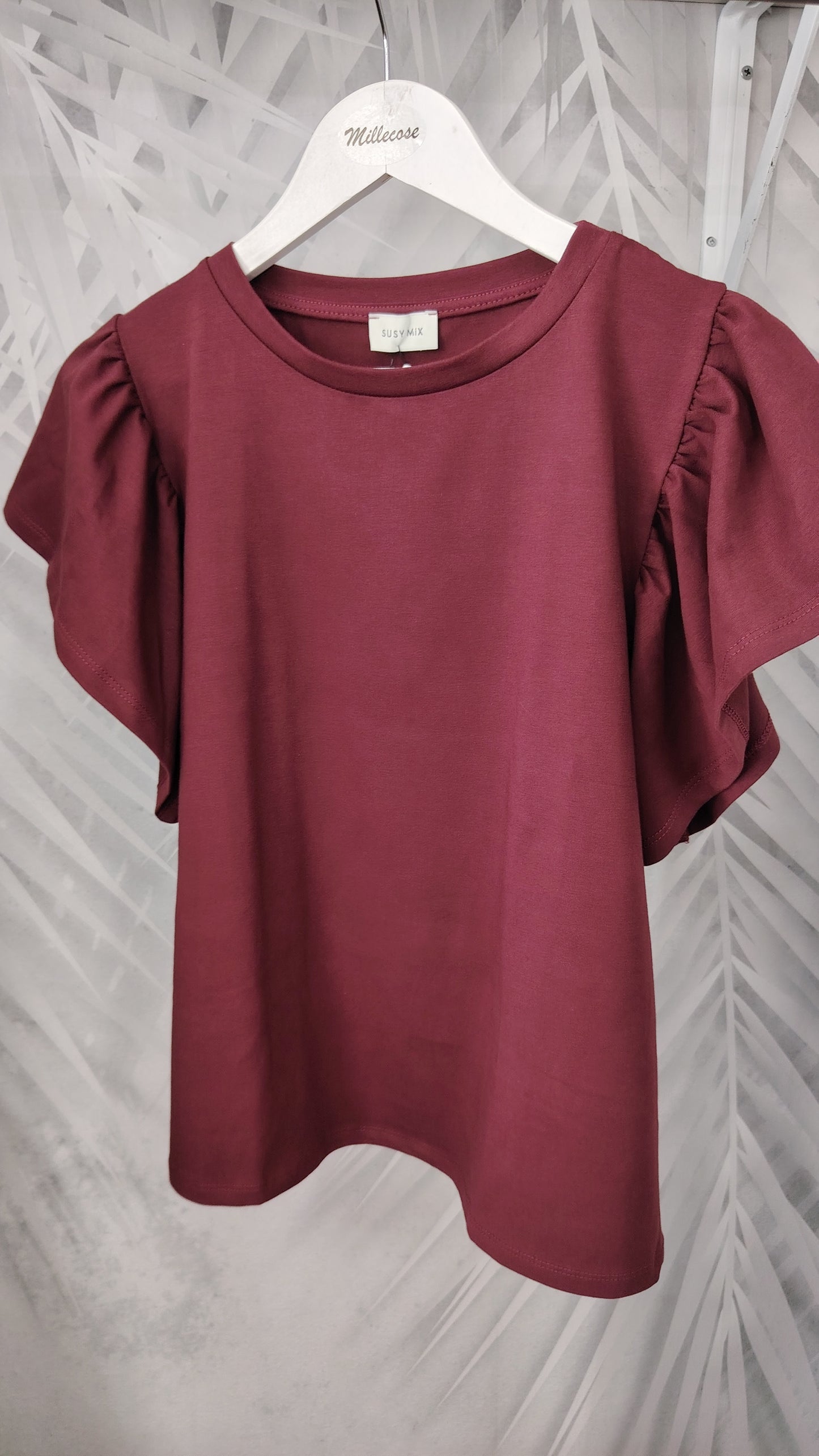 Maglia maniche rouches