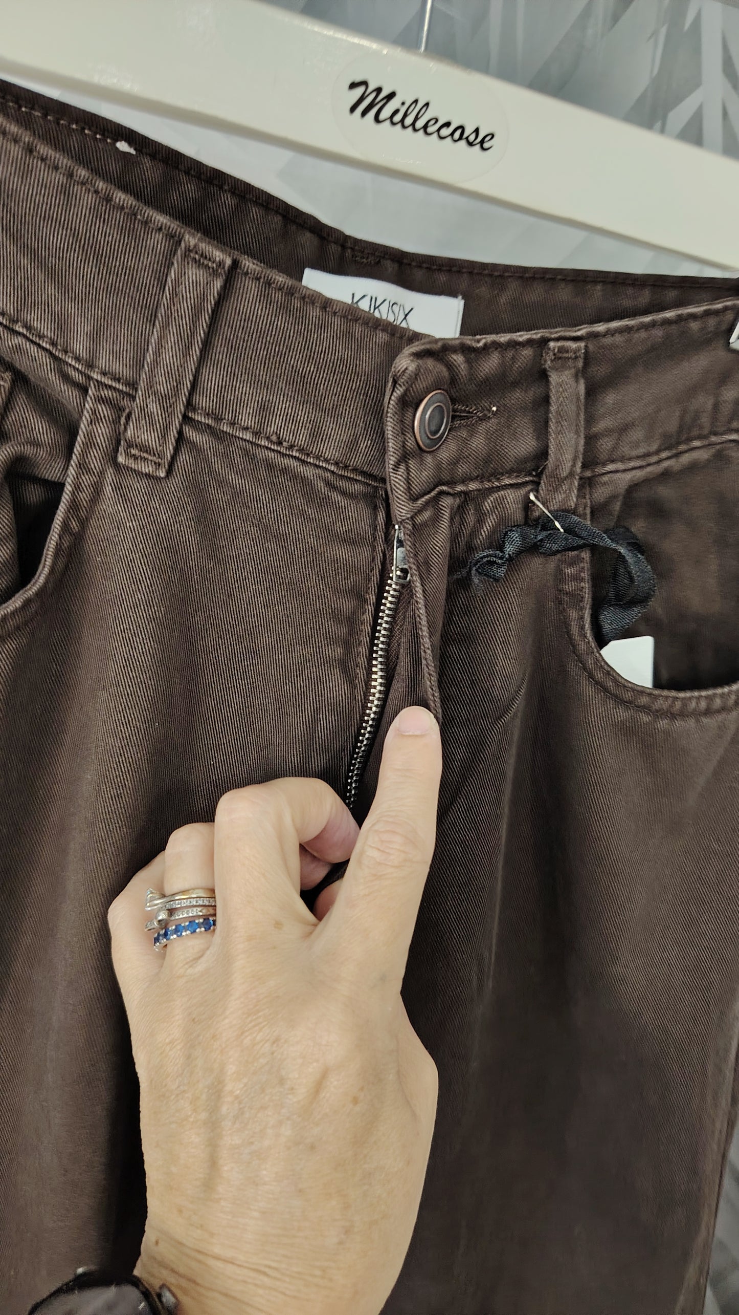 Pantalone largo cinque tasche