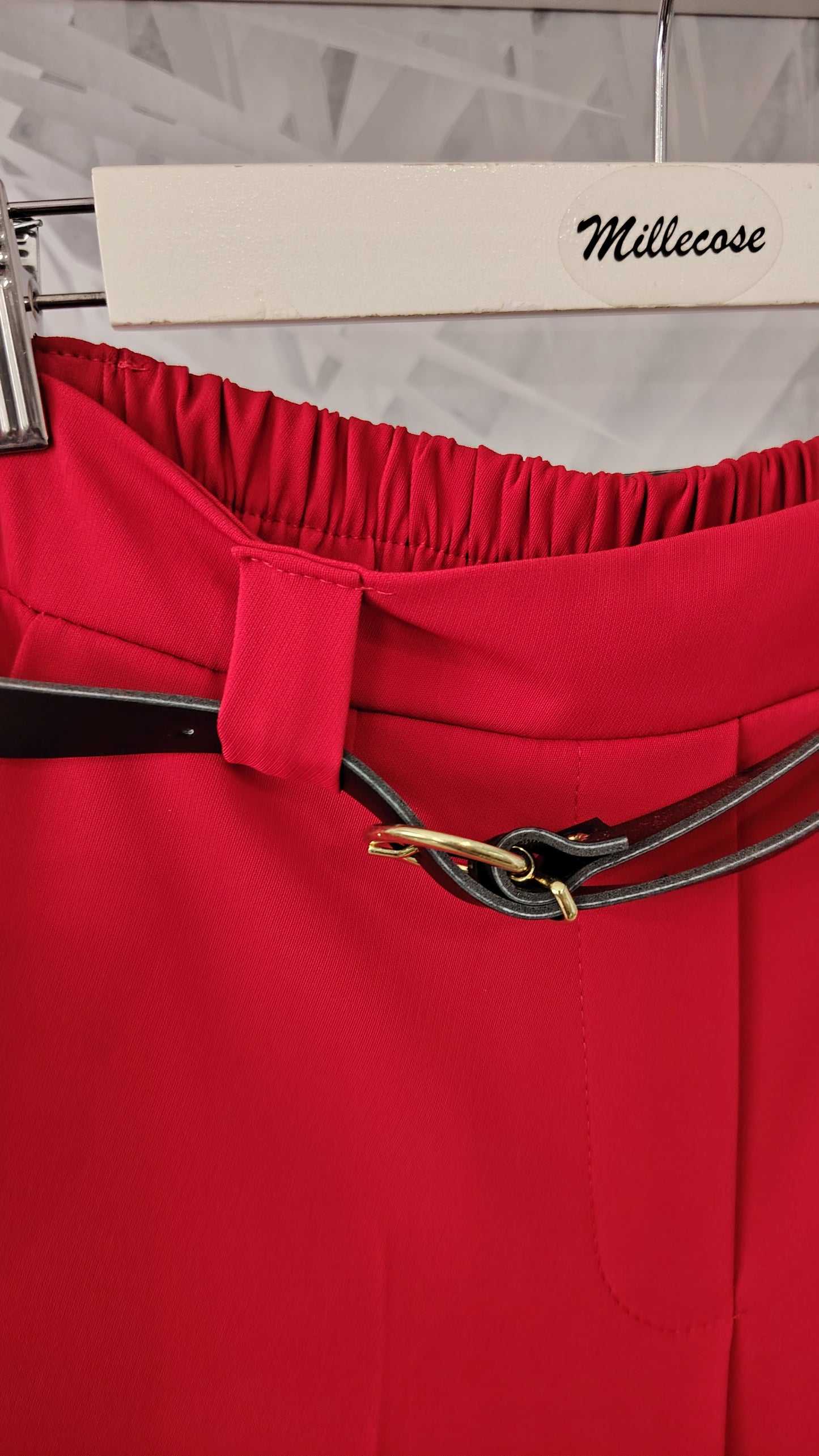Pantaloni palazzo cinturino elasticato