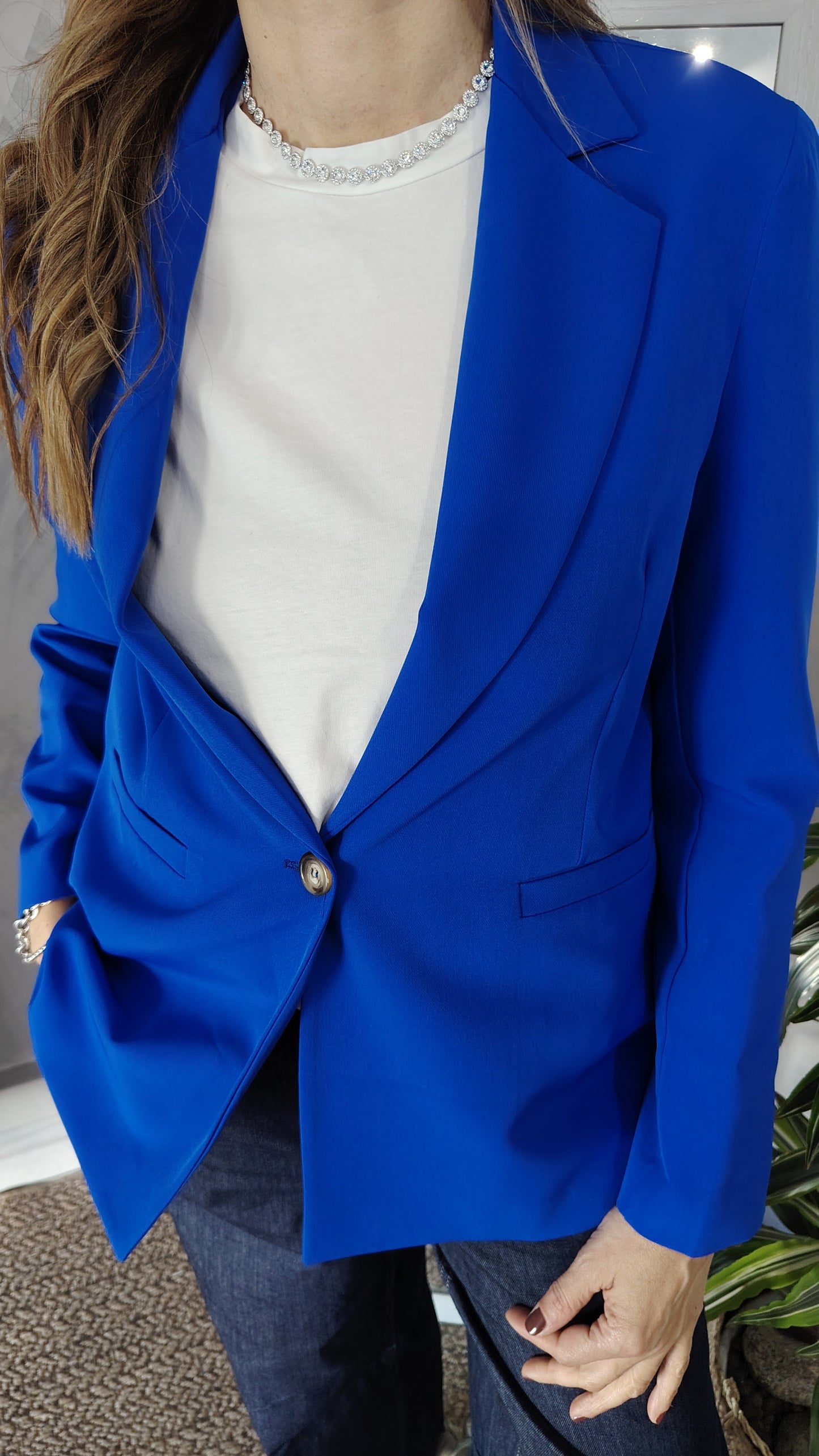Blazer foderato ad un bottone