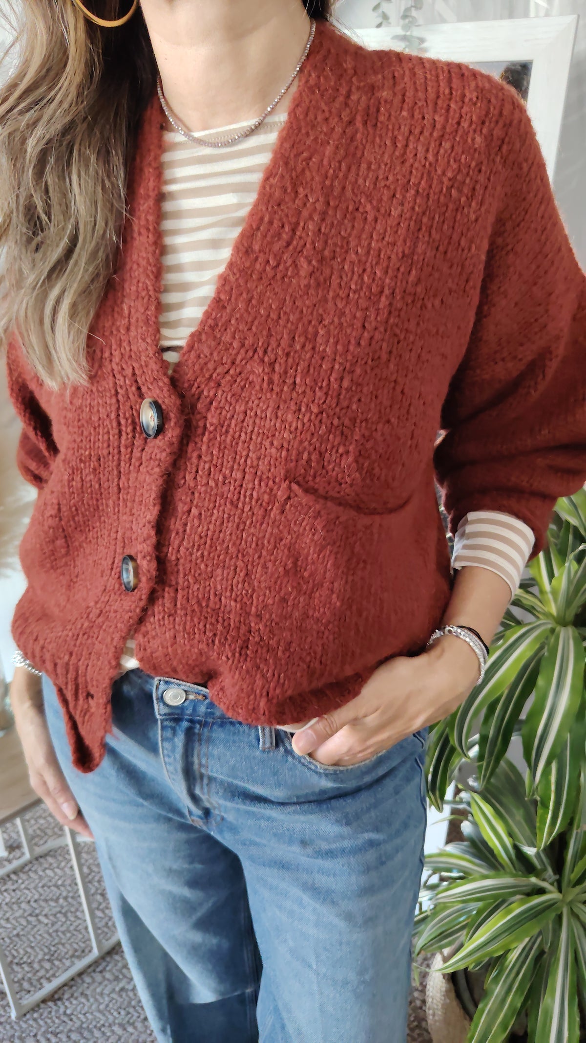 Cardigan tre bottoni