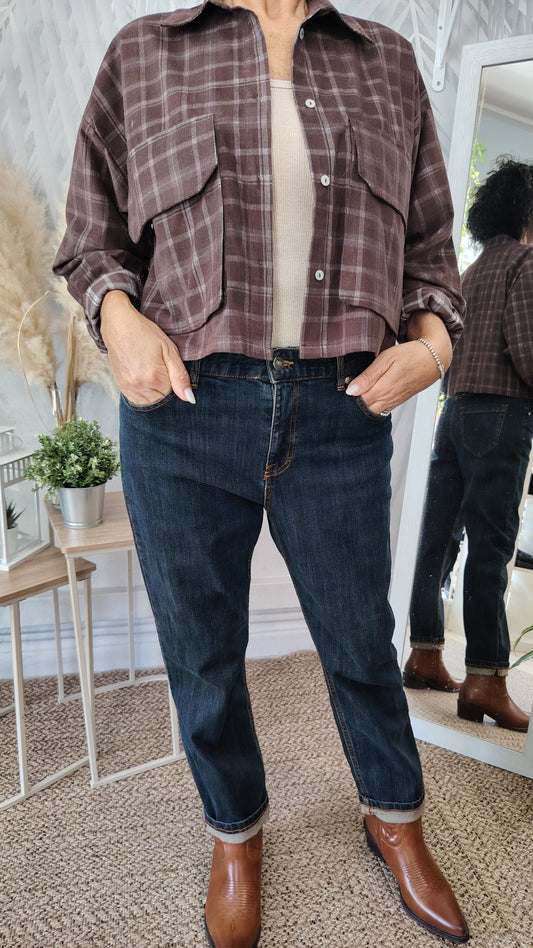 Jeans boyfriend blu scuro