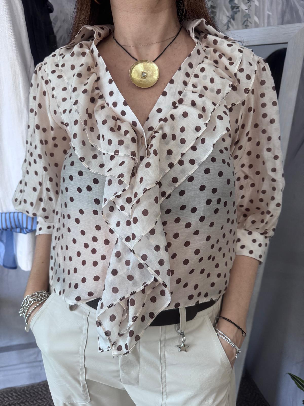 Camicia a pois
