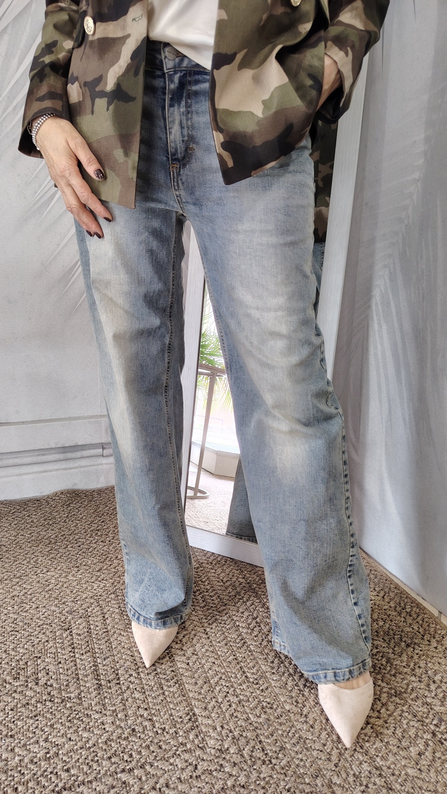 Jeans straigh leg Erika sabbiato