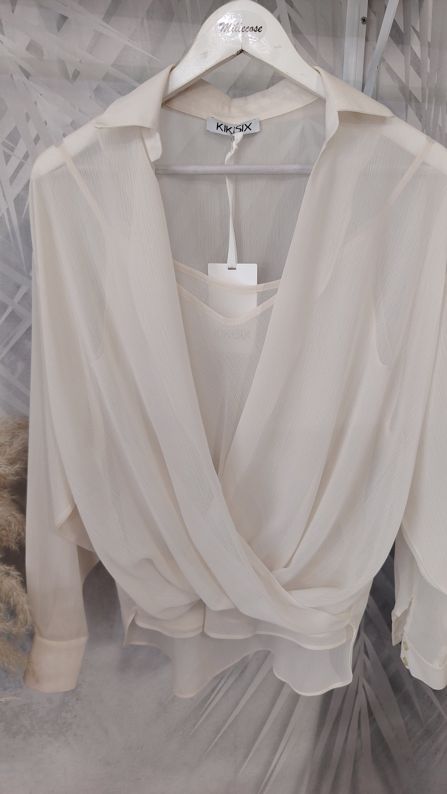 Blusa+canotta in georgette