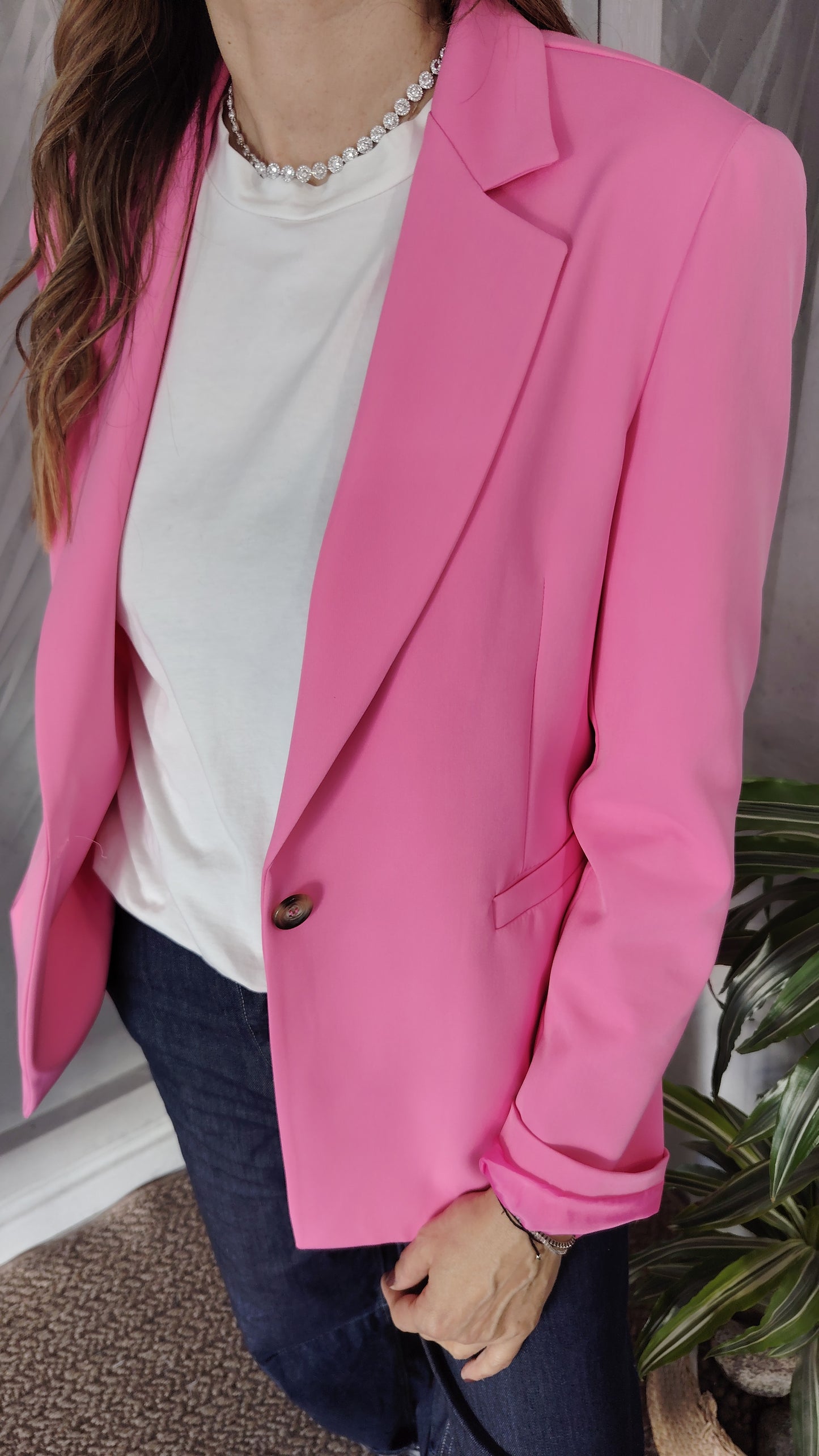 Blazer foderato ad un bottone