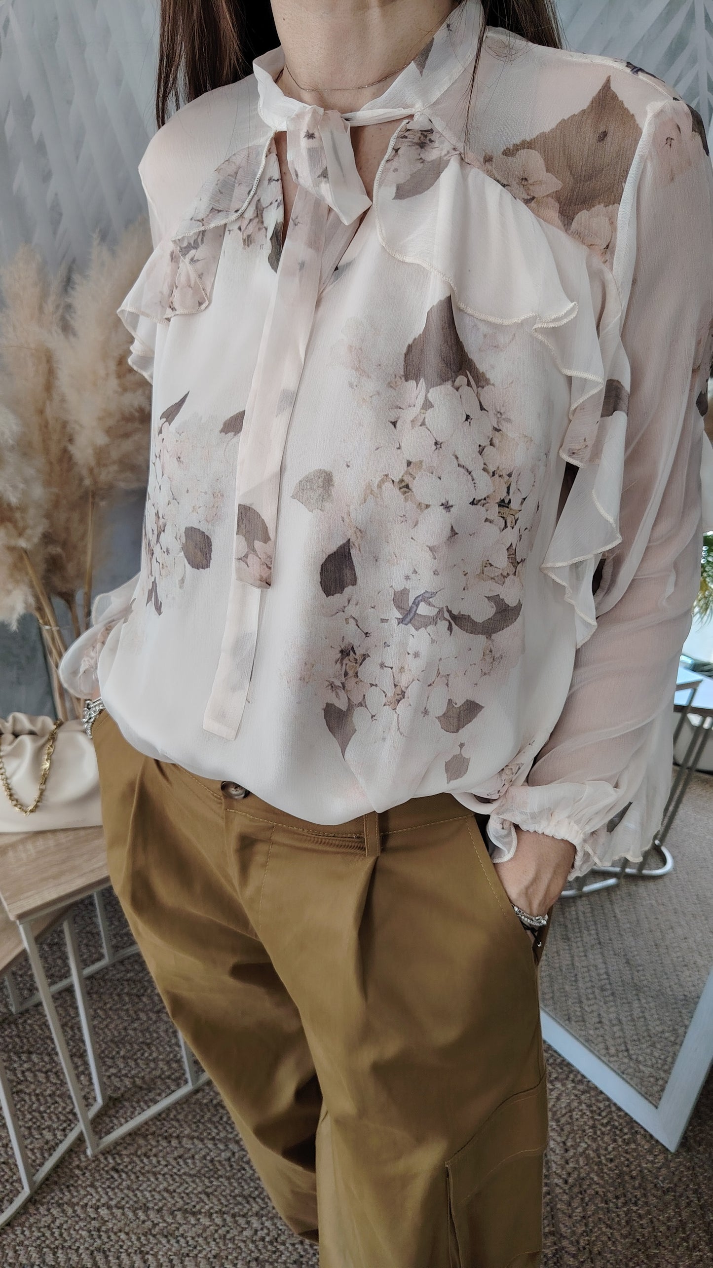 Camicia in voile fantasia