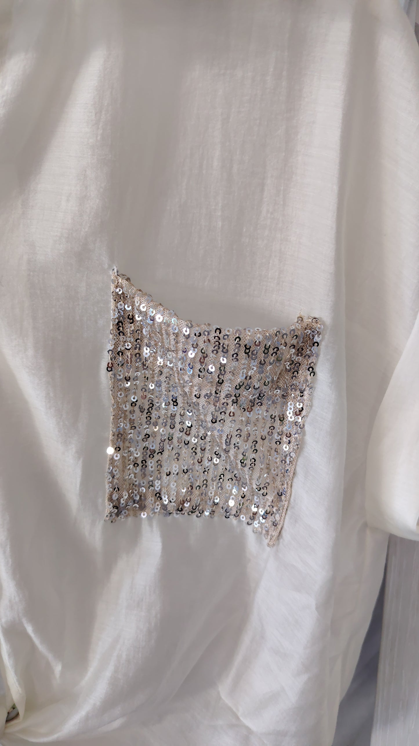 Camicia tasca paillettes