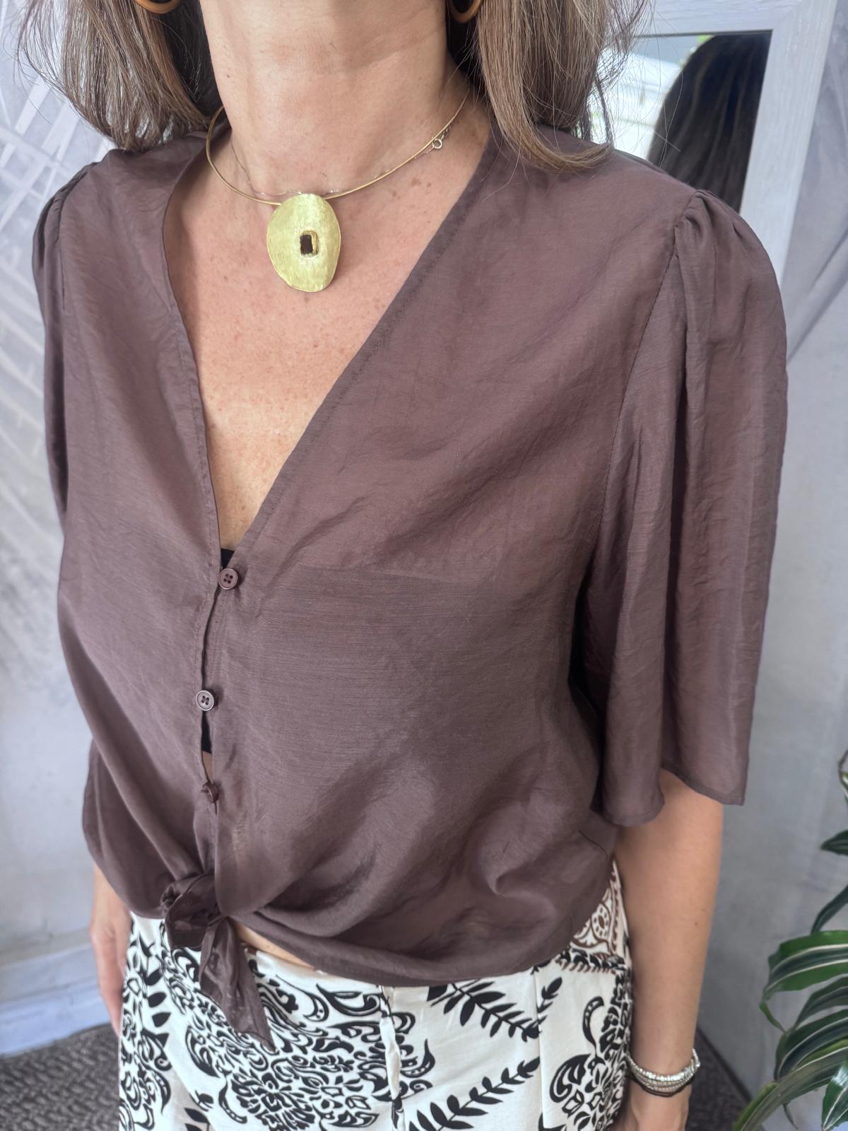 Blusa scollo a V
