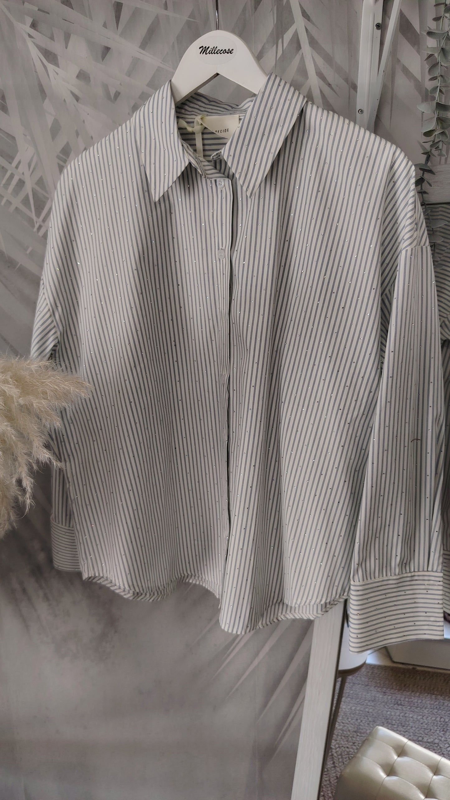 Camicia over con brillantini