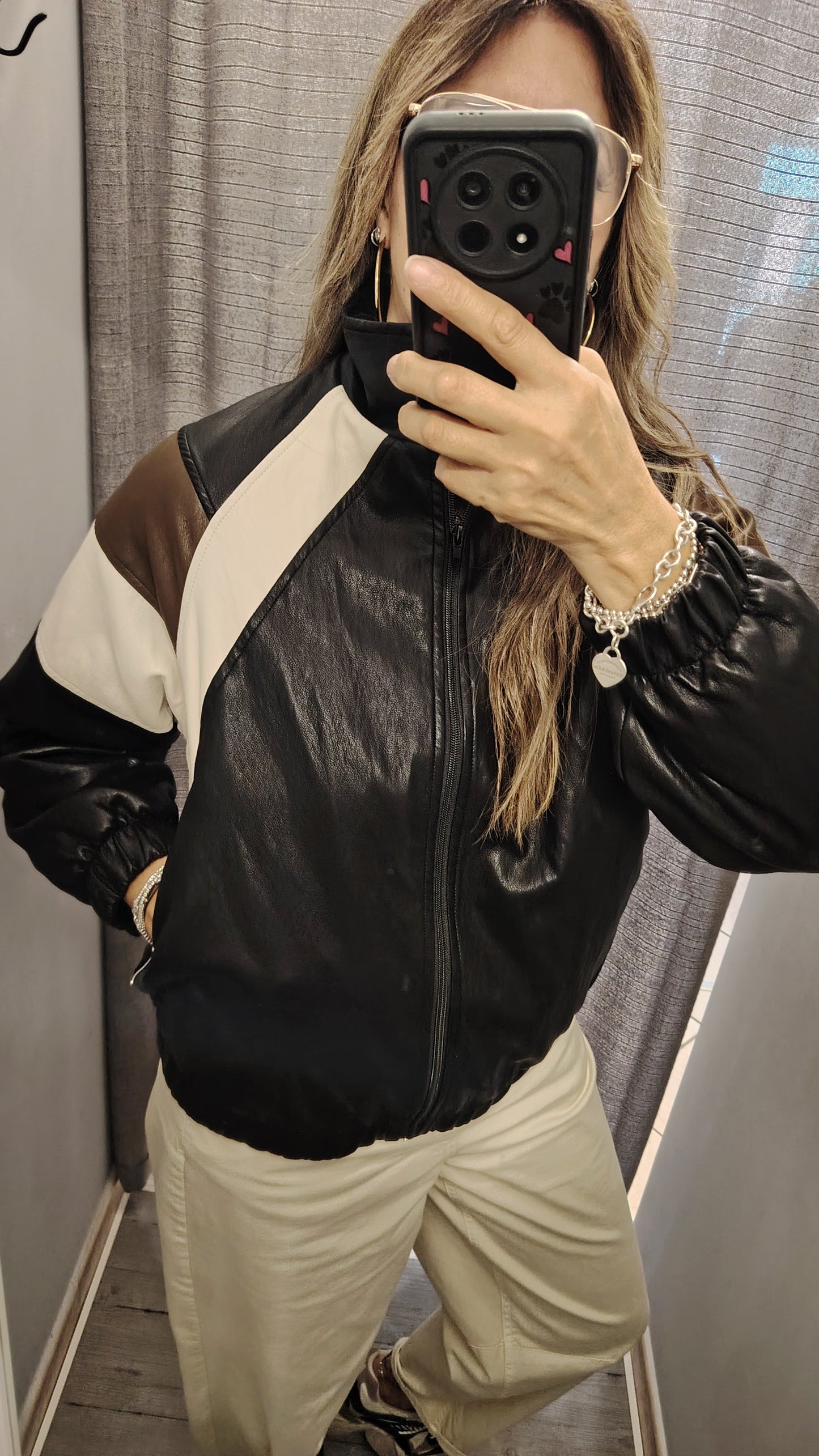 Giubbino bomber ecopelle