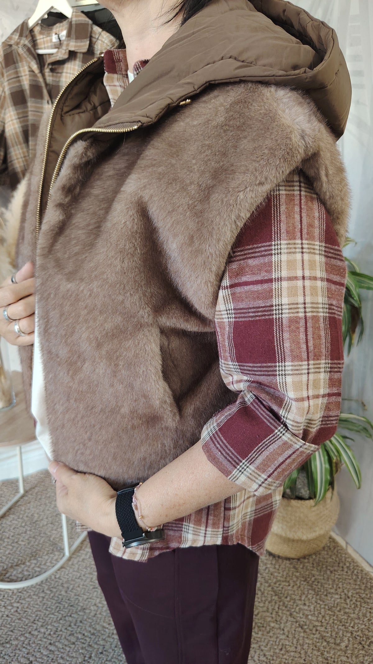 Gilet ecofur double face