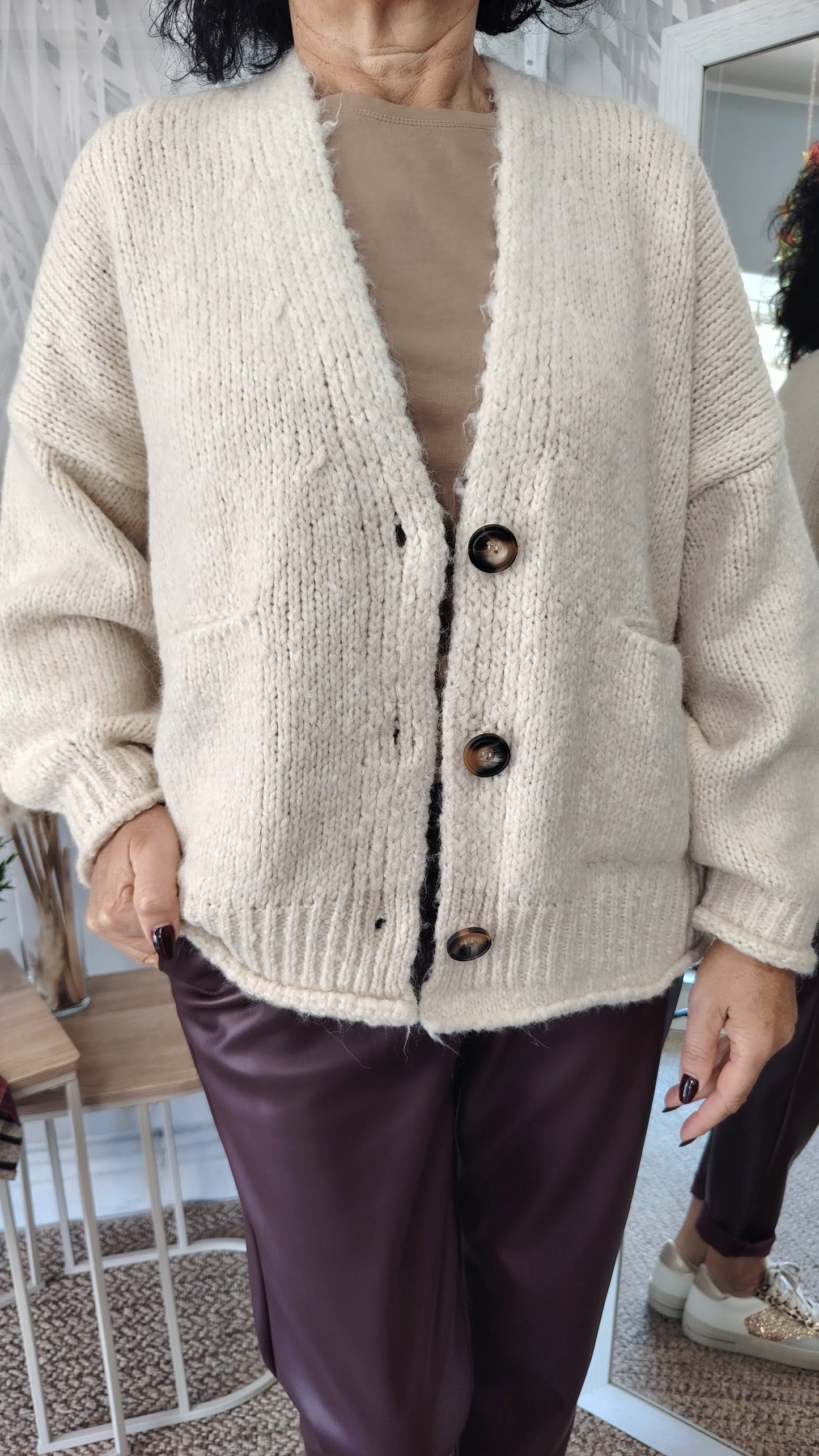 Cardigan lana alpaca