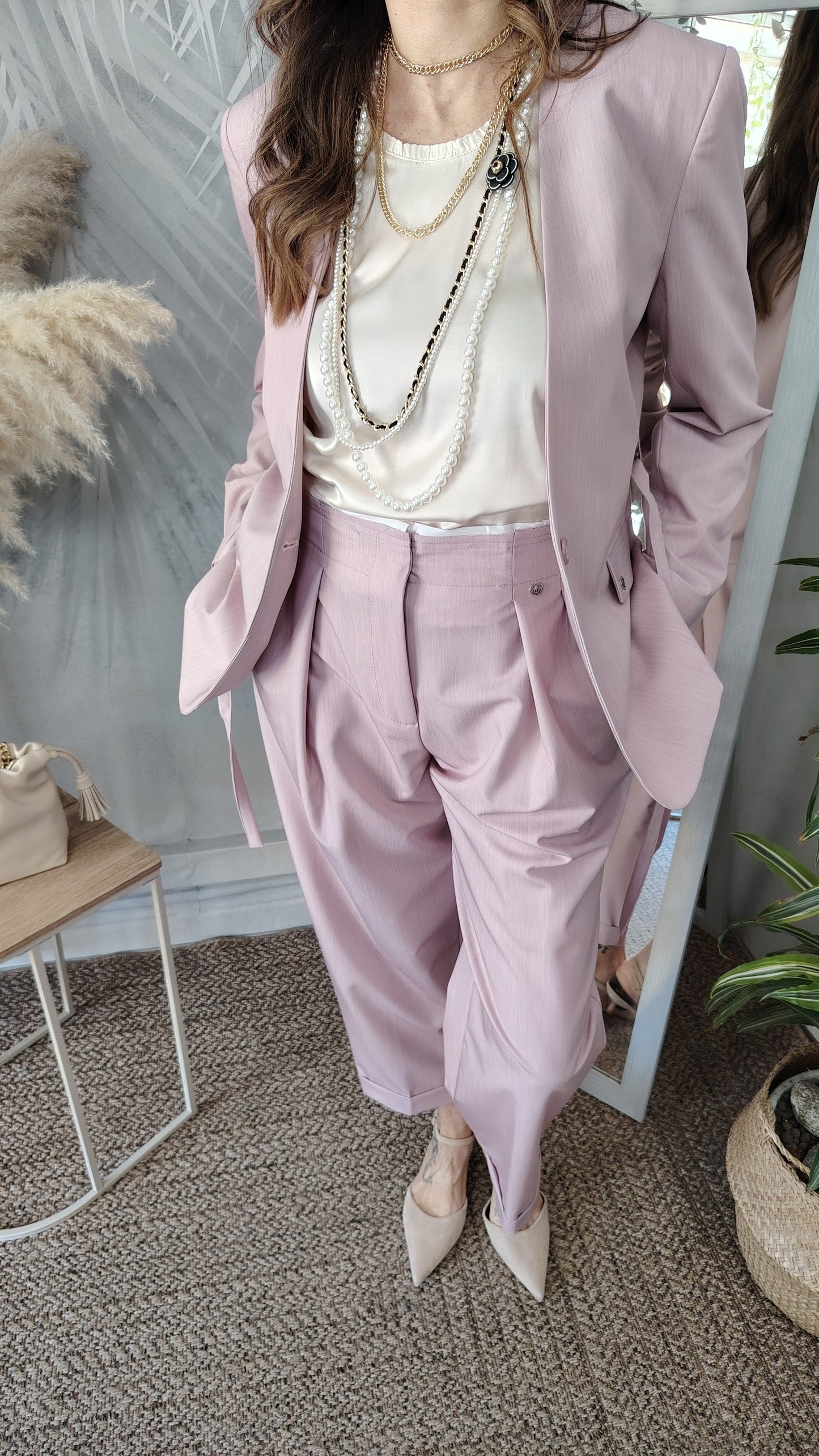 Blazer con cintura annodata
