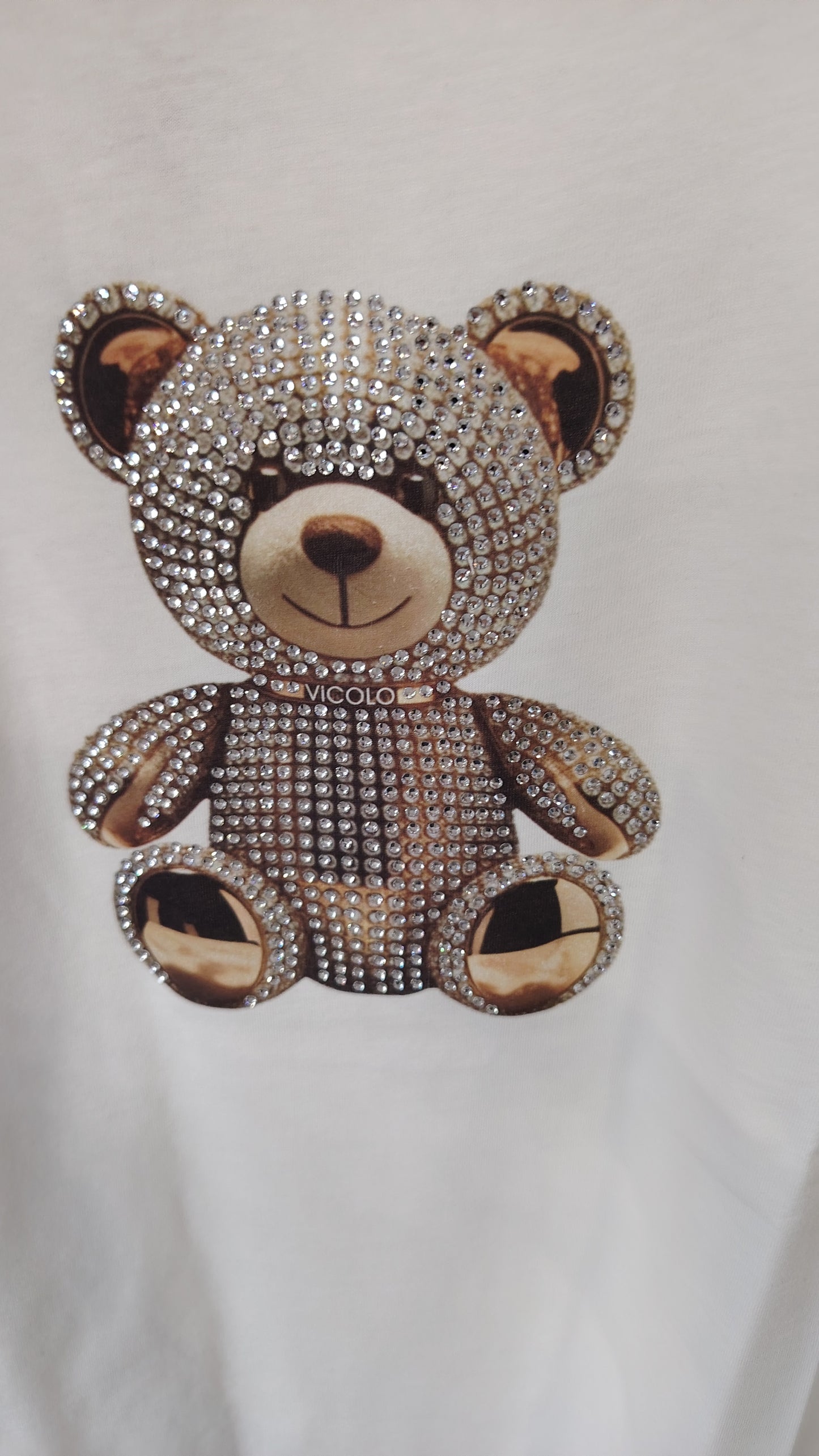 T-shirt Vicolo orsetto strass