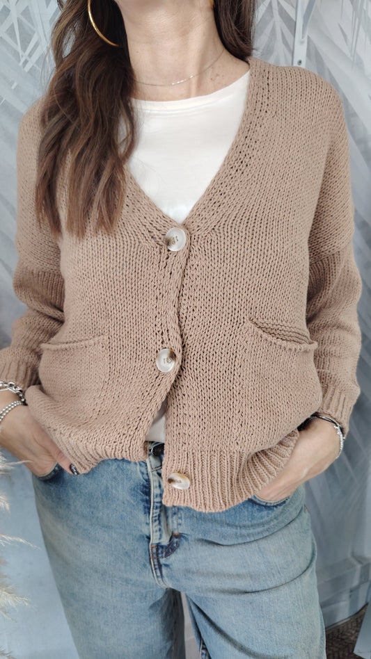 Cardigan tre bottoni