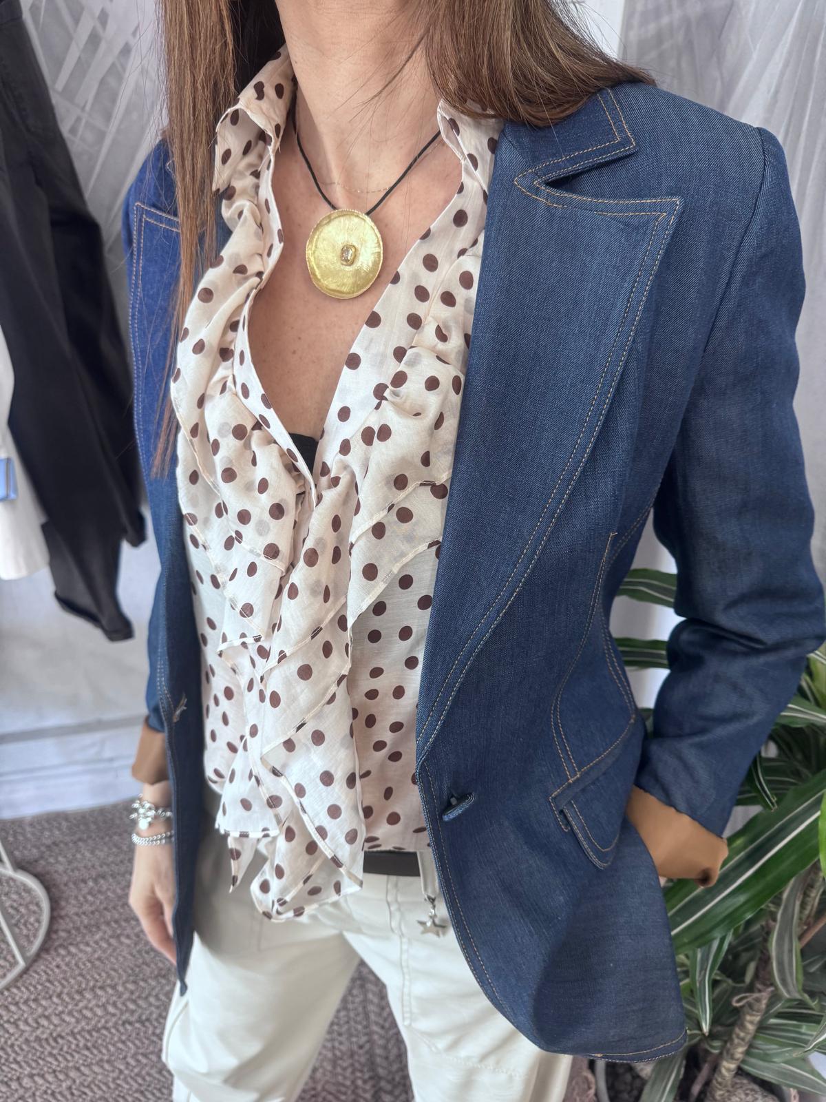 Giacca in denim foderata