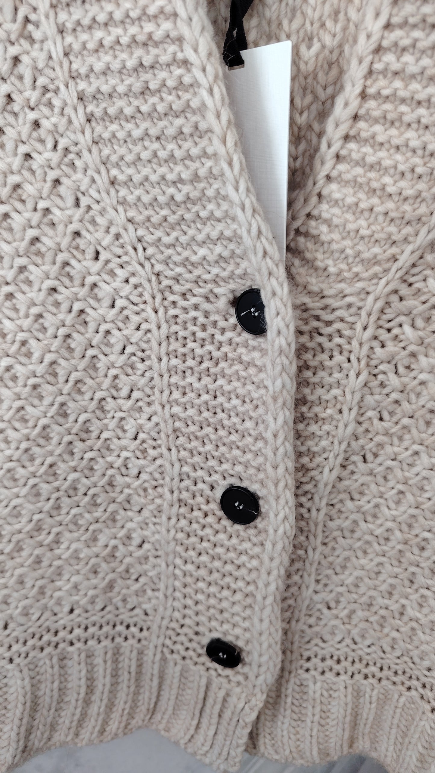 Cardigan costa perlata