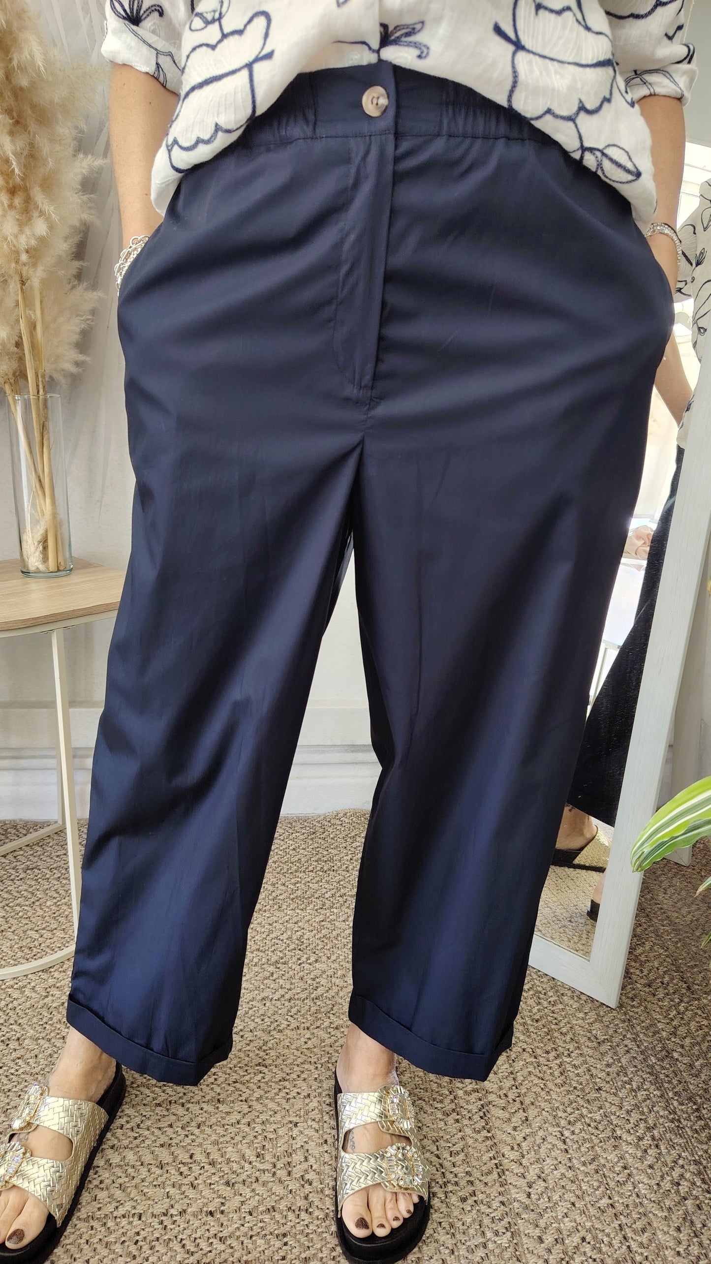 Pantalone gabardina gamba morbida